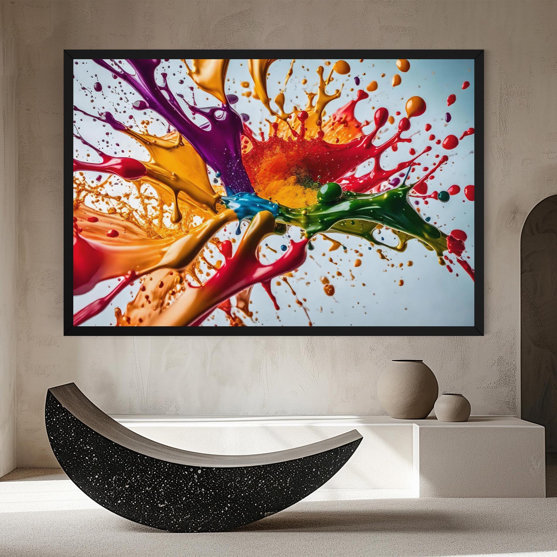 Tablou Canvas Colorful Yellow Rainbow mockup 8