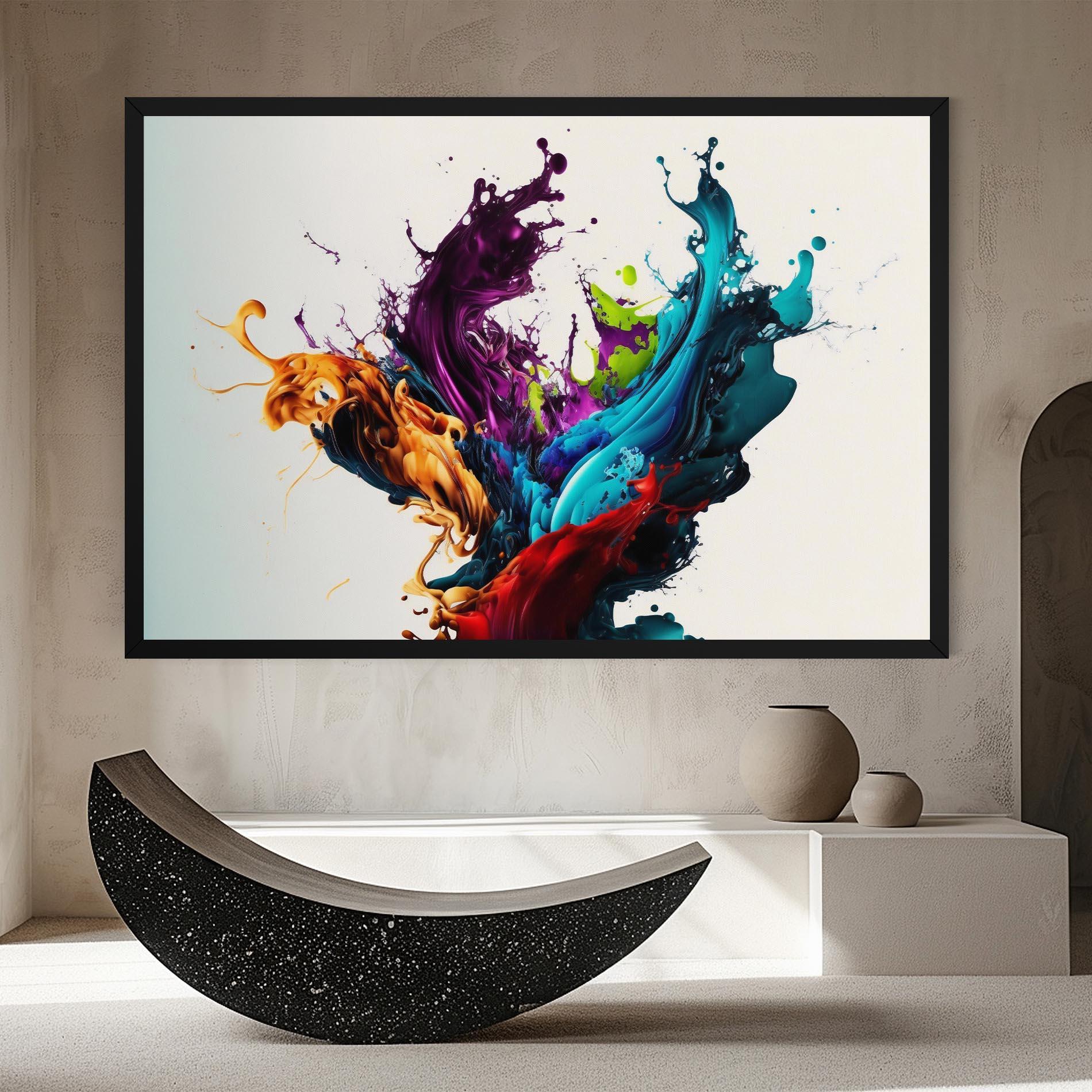 Tablou Canvas Dark Purple Splash mockup 8