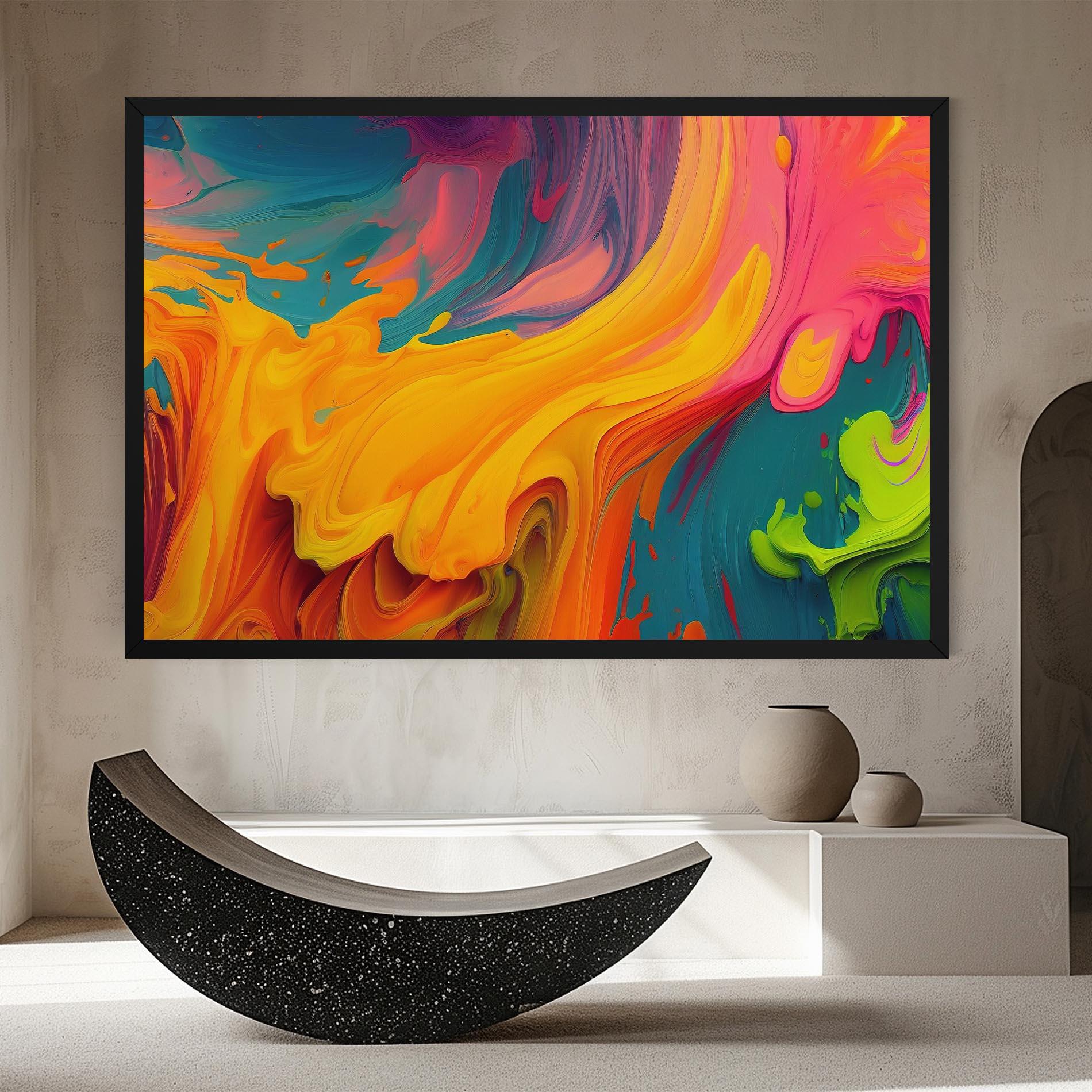 Tablou Canvas Dried Mixed Paint mockup 8