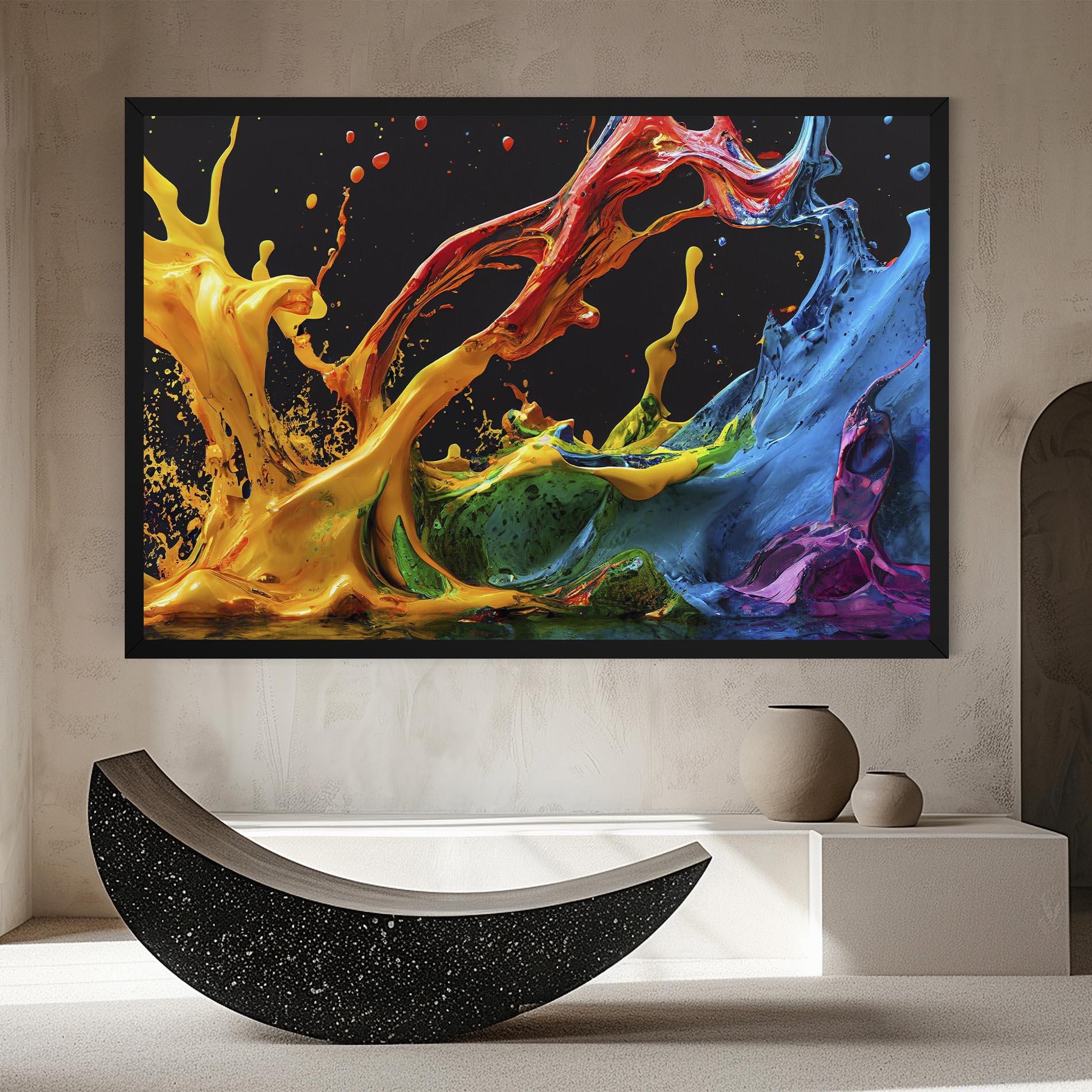 Tablou Canvas Floating Yellow Splay mockup 8