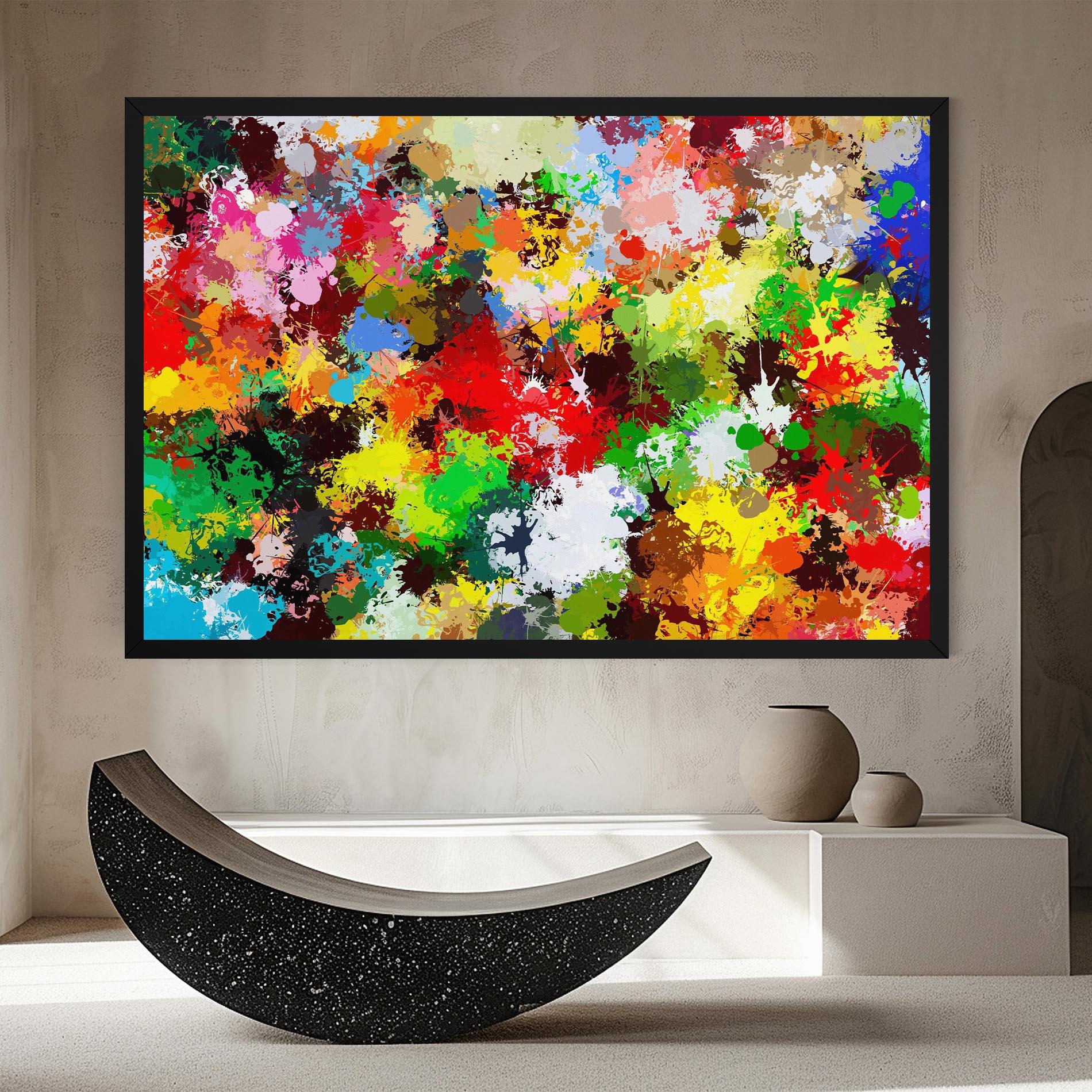 Tablou Canvas Flowers Shaped Stains mockup 8