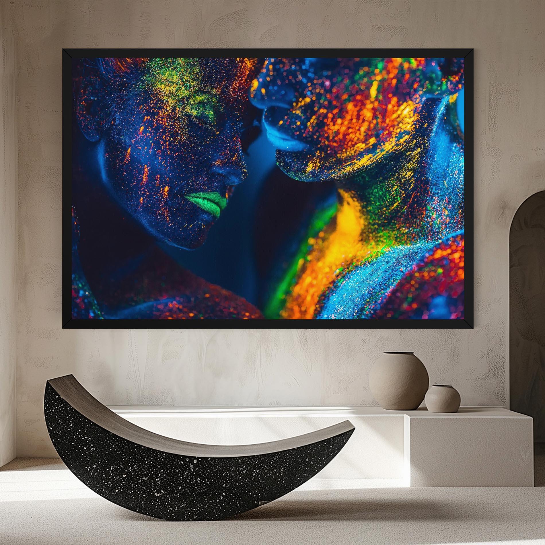 Tablou Canvas Fluorescent Green Lips mockup 8