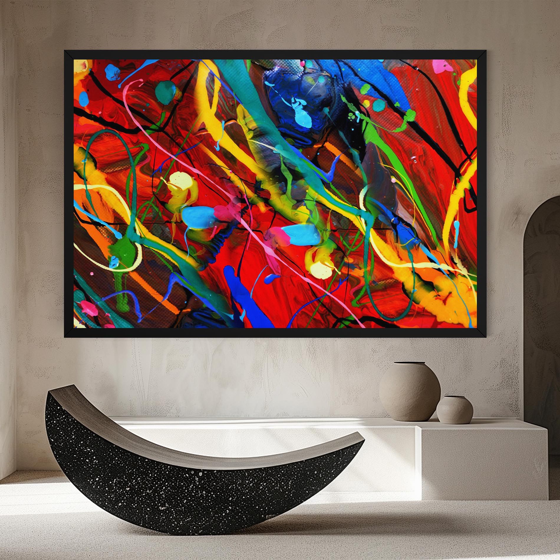 Hand Draw Red Painting mockup 8