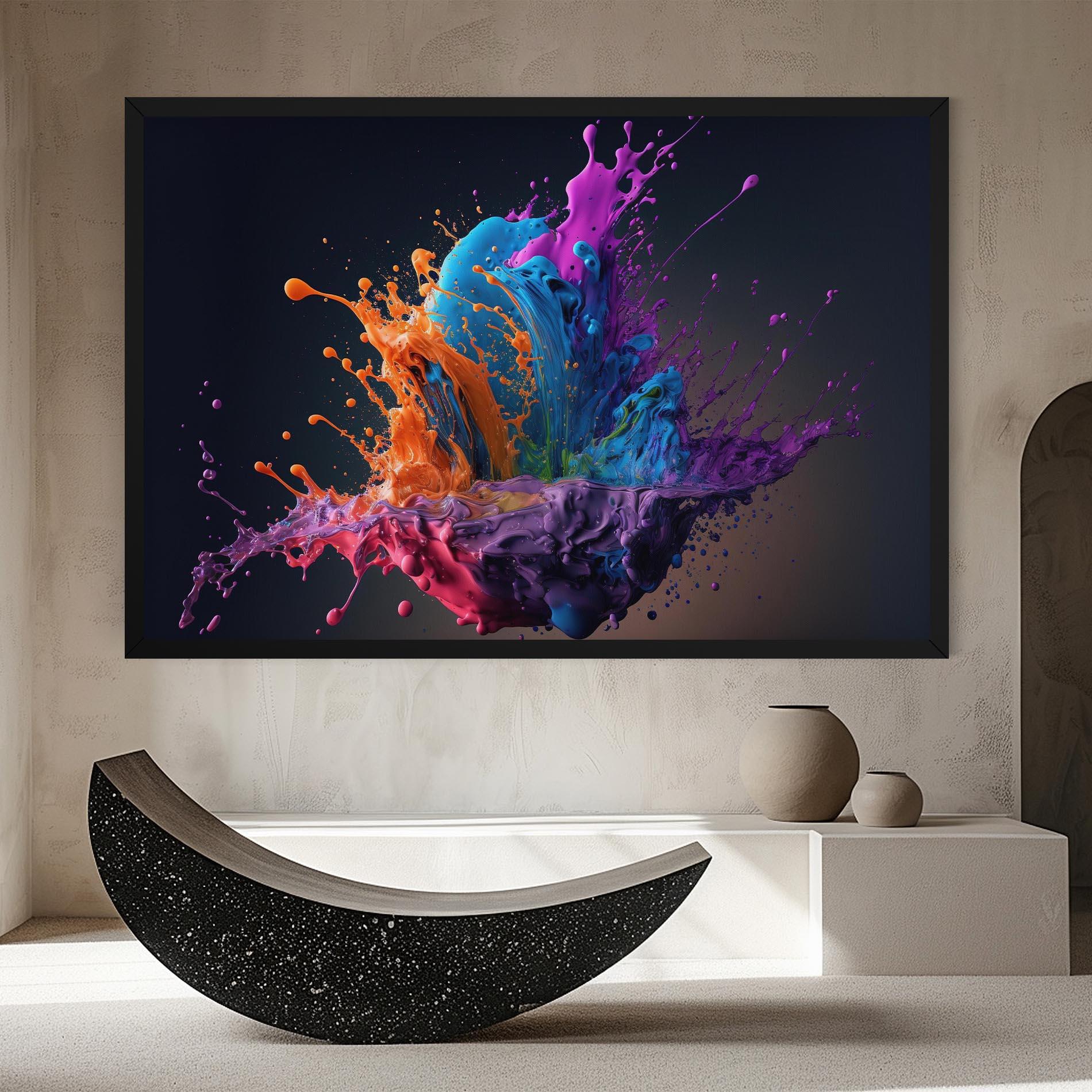 Tablou Canvas Orange Paint Splash mockup 8