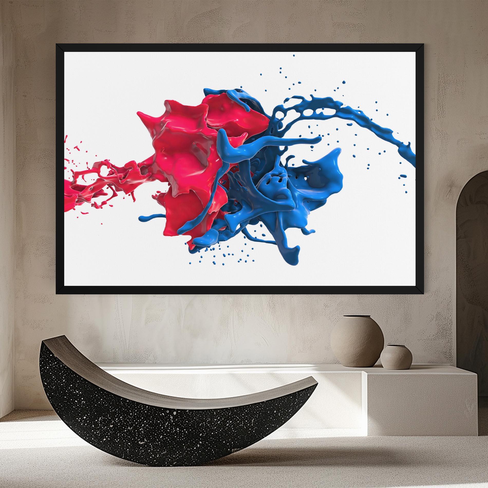 Tablou Canvas Pink And Blue Splash mockup 8