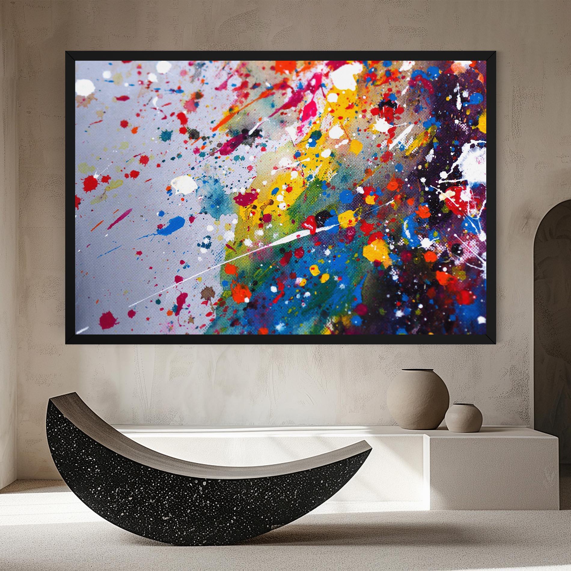 Tablou Canvas Watercolor Drops mockup 8