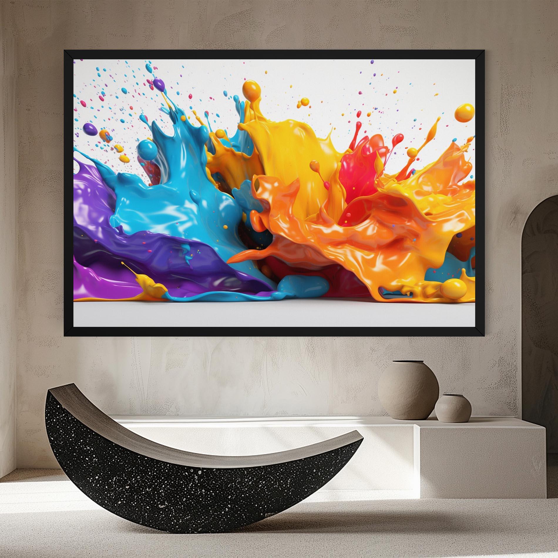 Tablou Canvas Yellow Blue Splash mockup 8