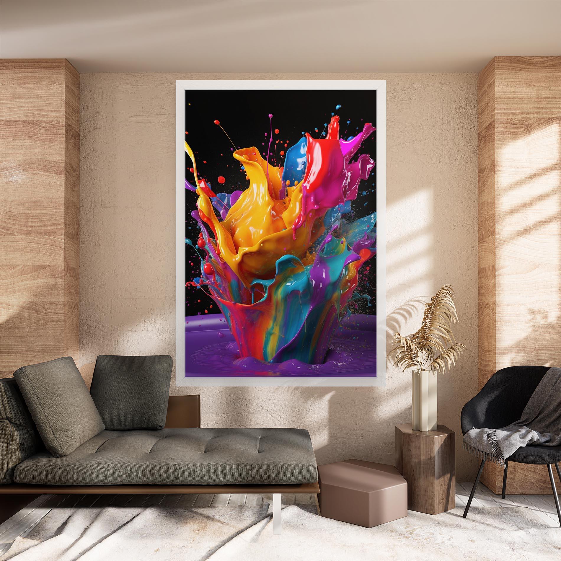 Tablou Canvas Brightly Color Splashing mockup 8