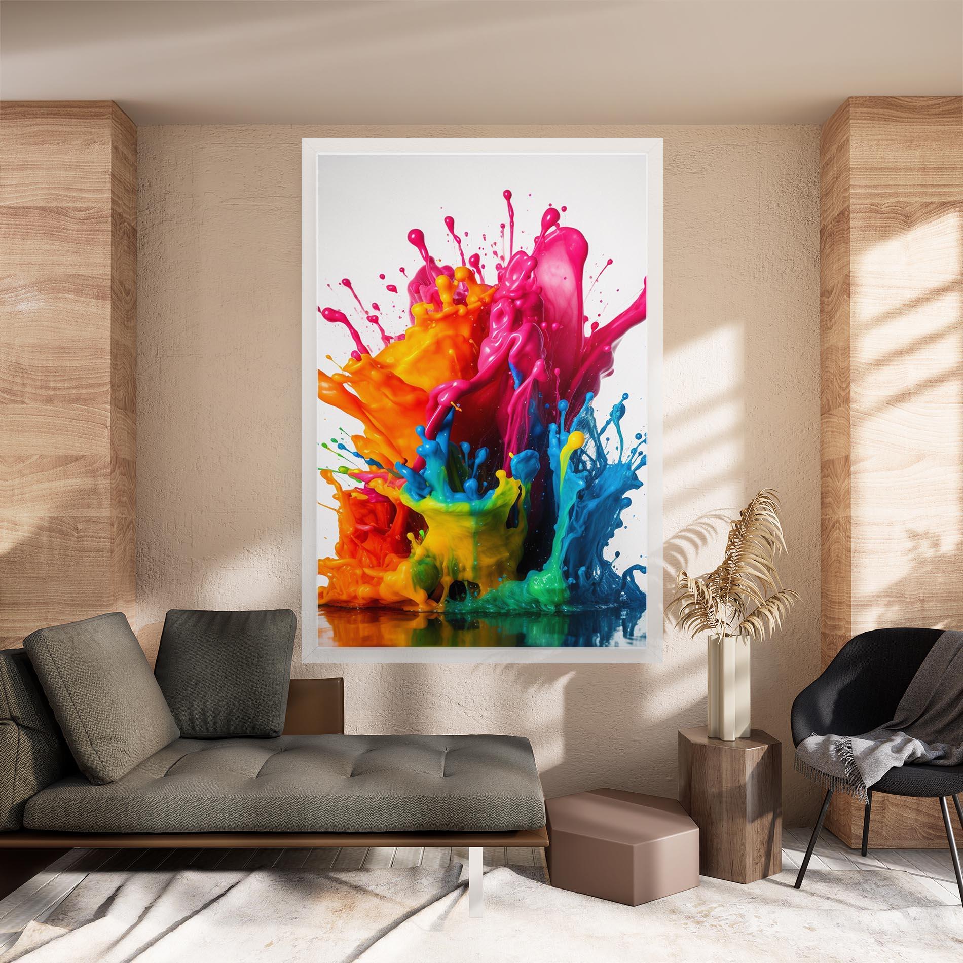 Tablou Canvas Colorful Explosion Paint mockup 8