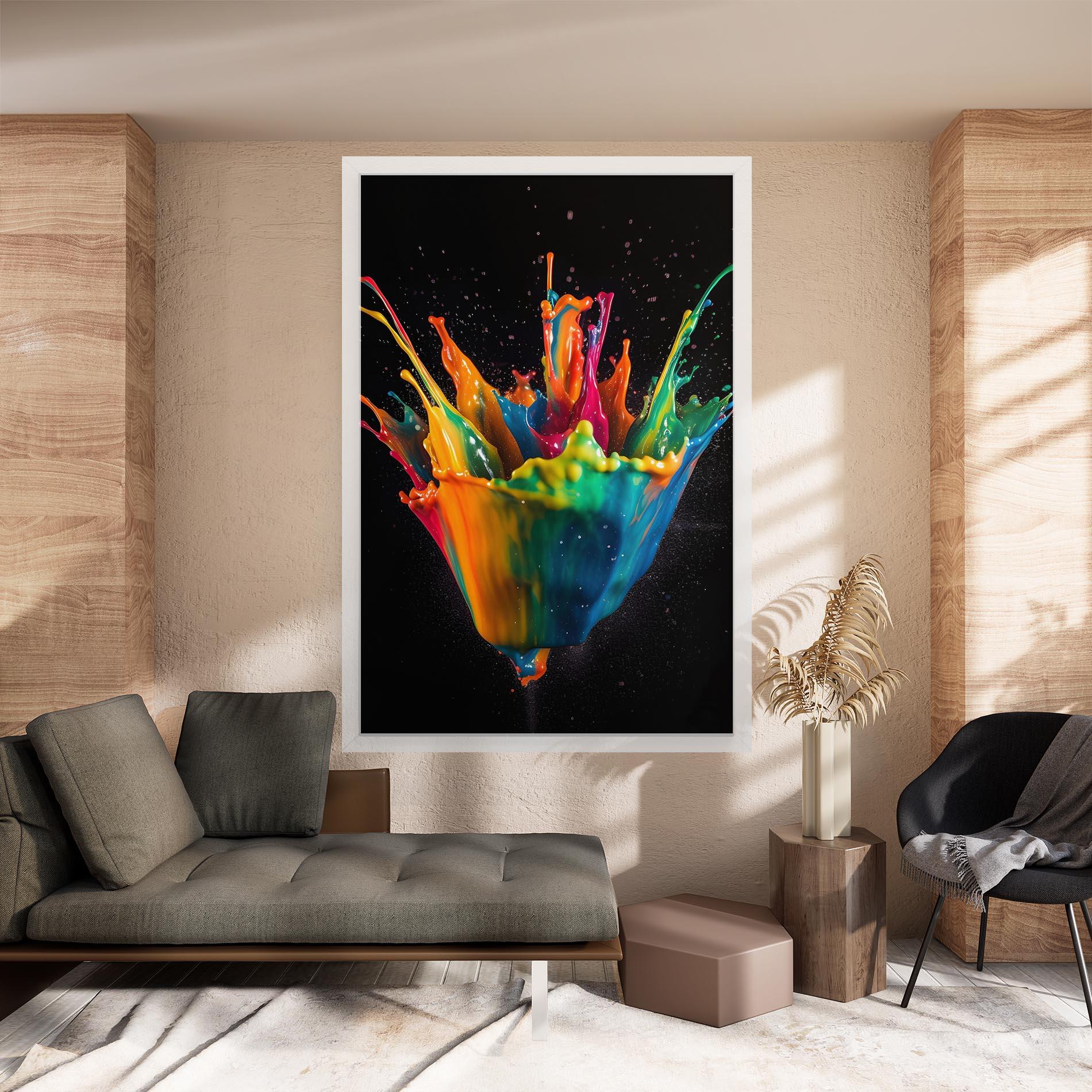 Tablou Canvas Colorful Paint Dropped mockup 8