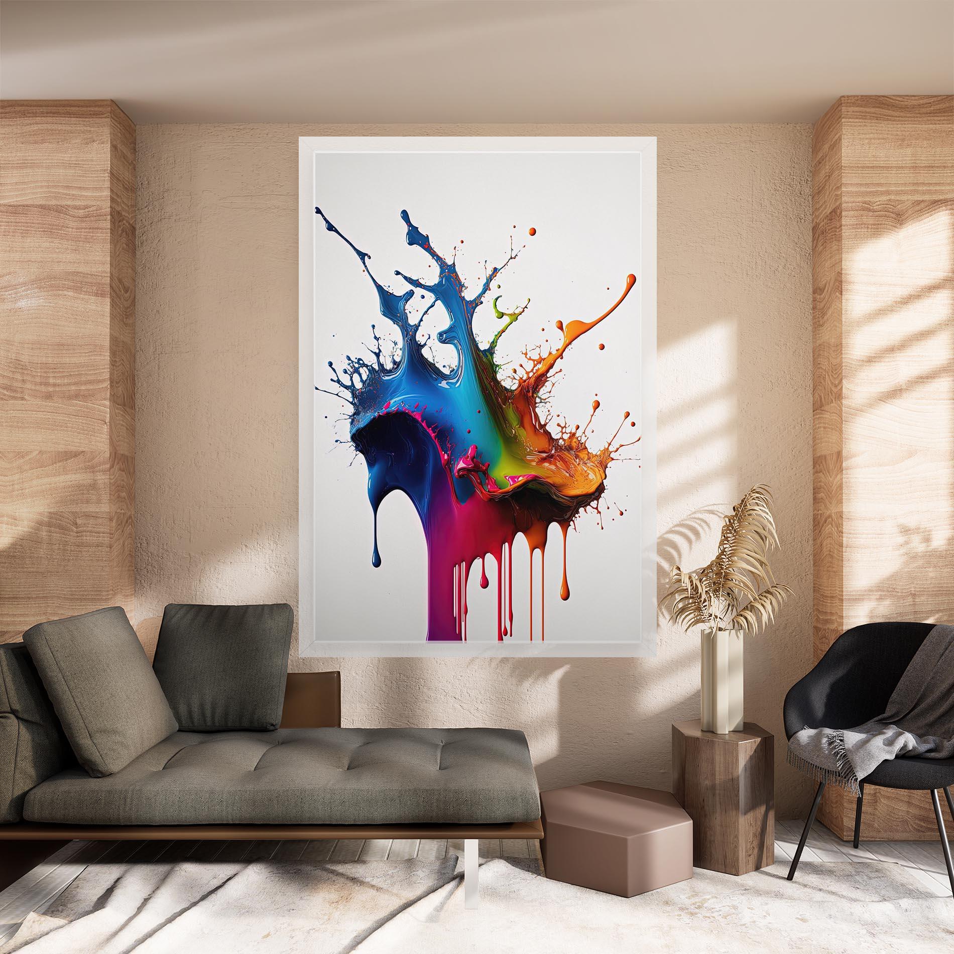 Tablou Canvas Yellow Blue Floating mockup 8