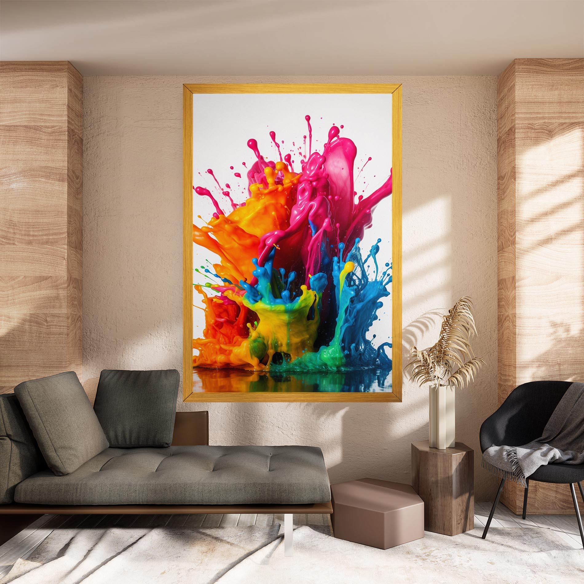 Tablou Canvas Colorful Explosion Paint mockup 8
