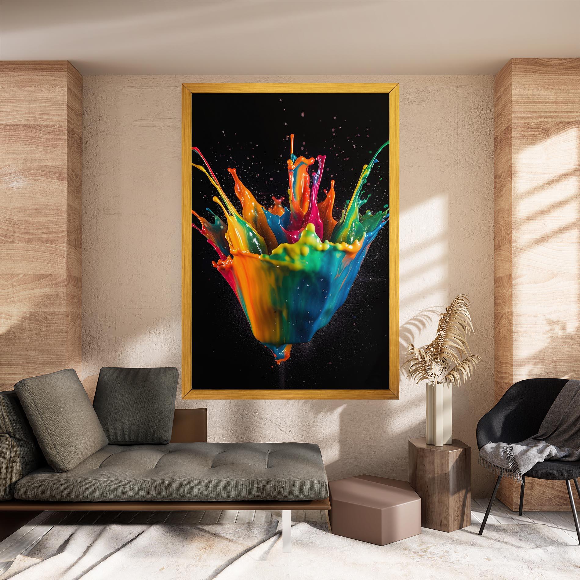 Tablou Canvas Colorful Paint Dropped mockup 8