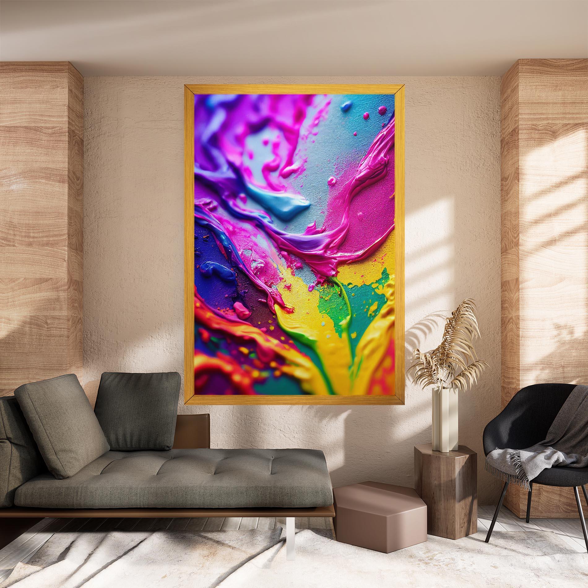 Tablou Canvas Pink Purple Close Up mockup 8