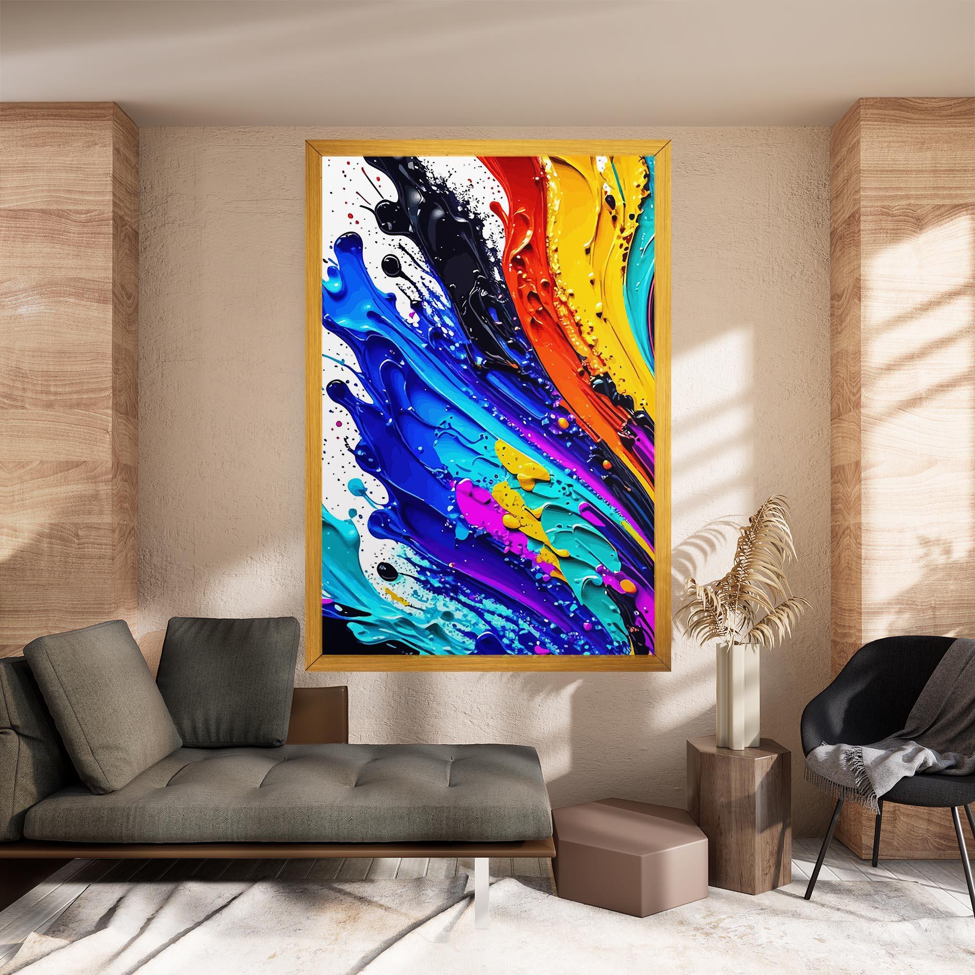 Tablou Canvas Pretty Splash Color mockup 8