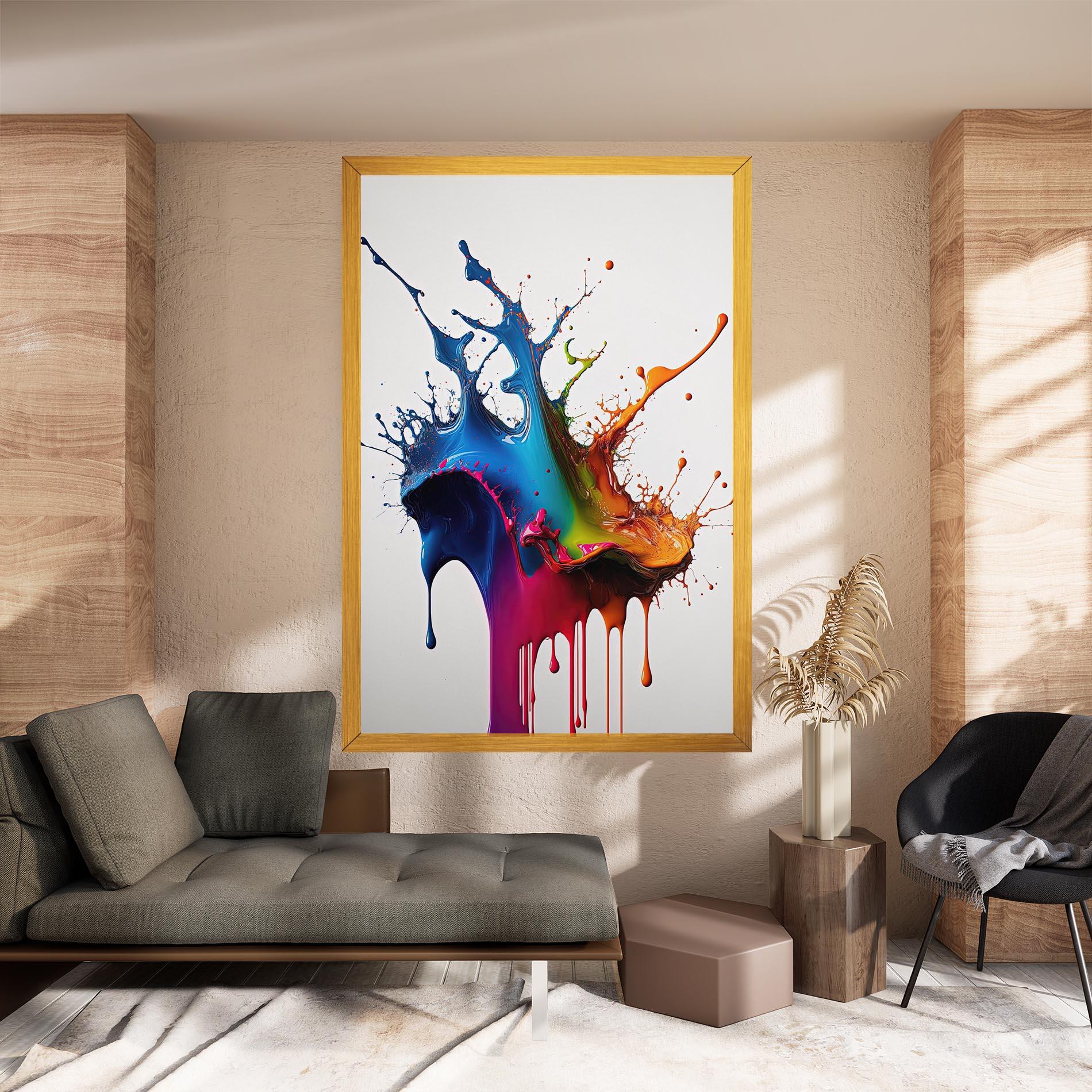 Tablou Canvas Yellow Blue Floating mockup 8