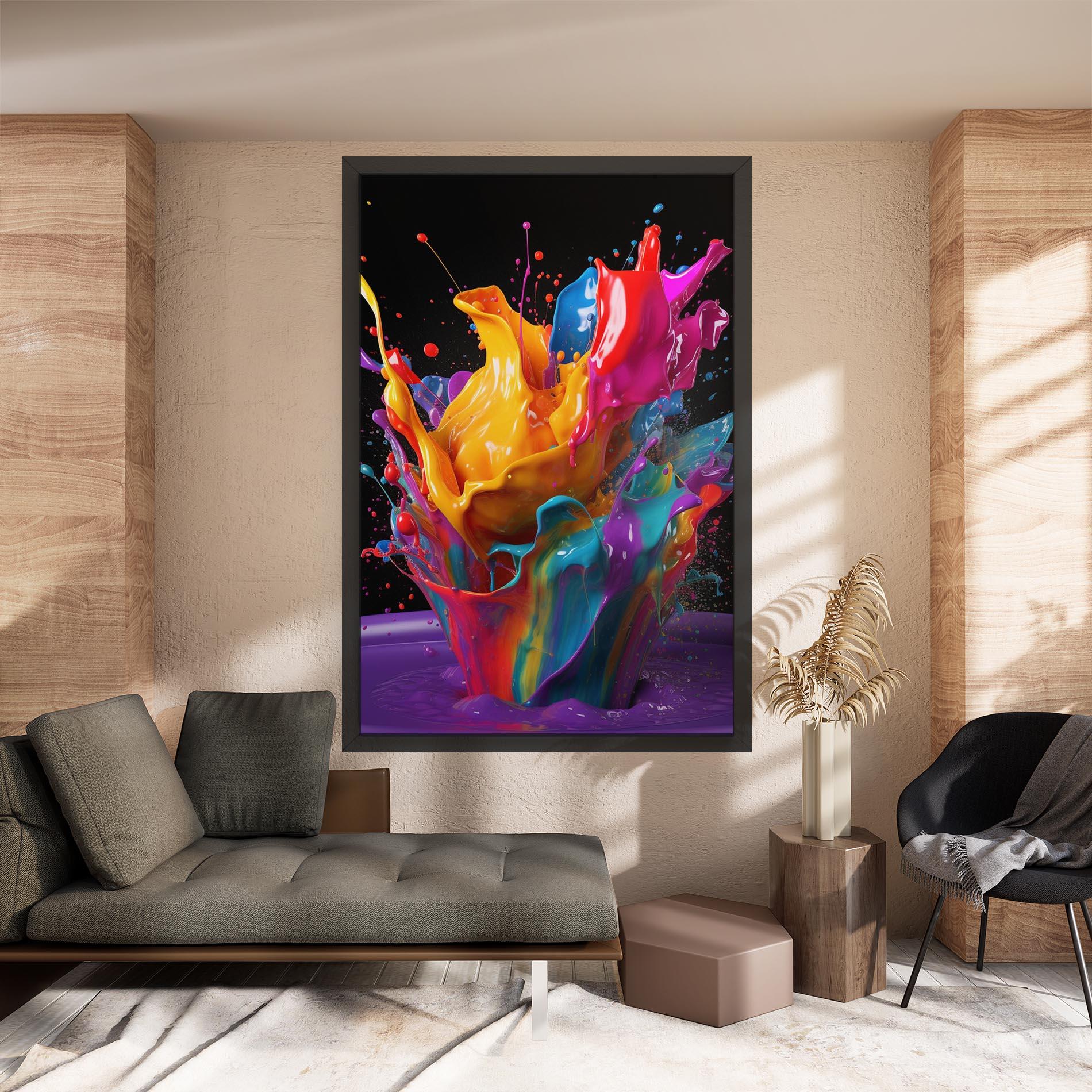 Tablou Canvas Brightly Color Splashing mockup 8