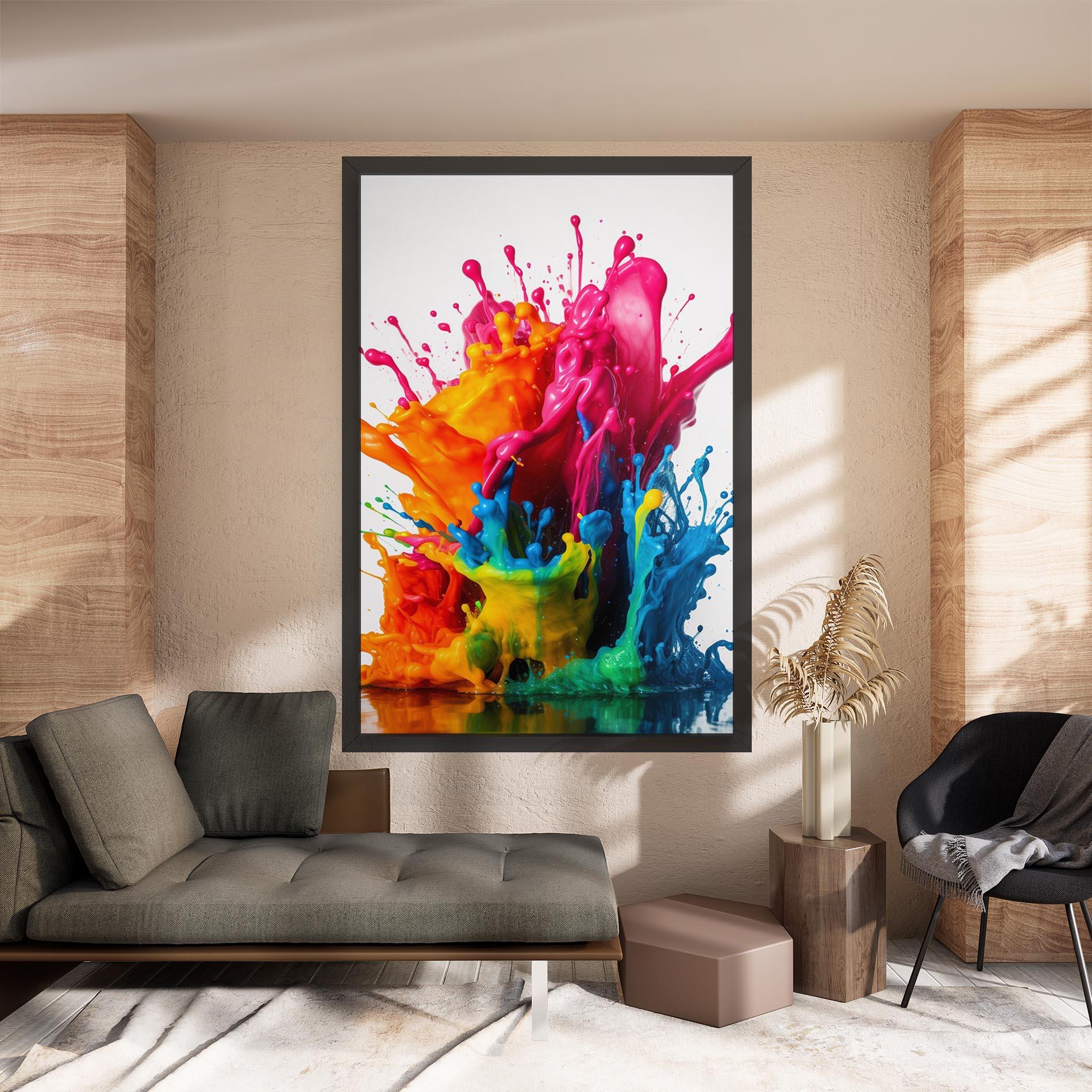 Tablou Canvas Colorful Explosion Paint mockup 8
