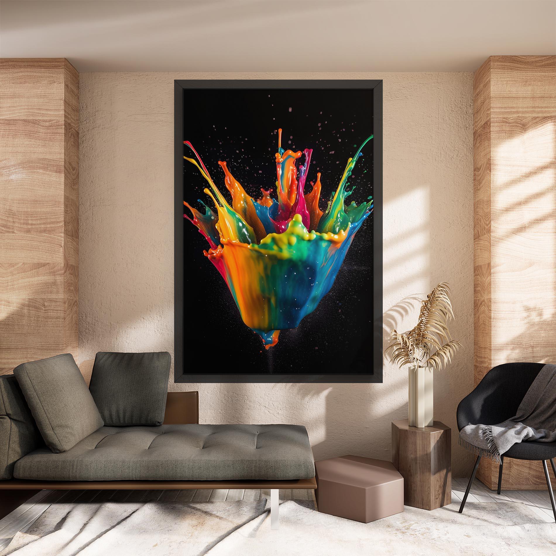 Tablou Canvas Colorful Paint Dropped mockup 8