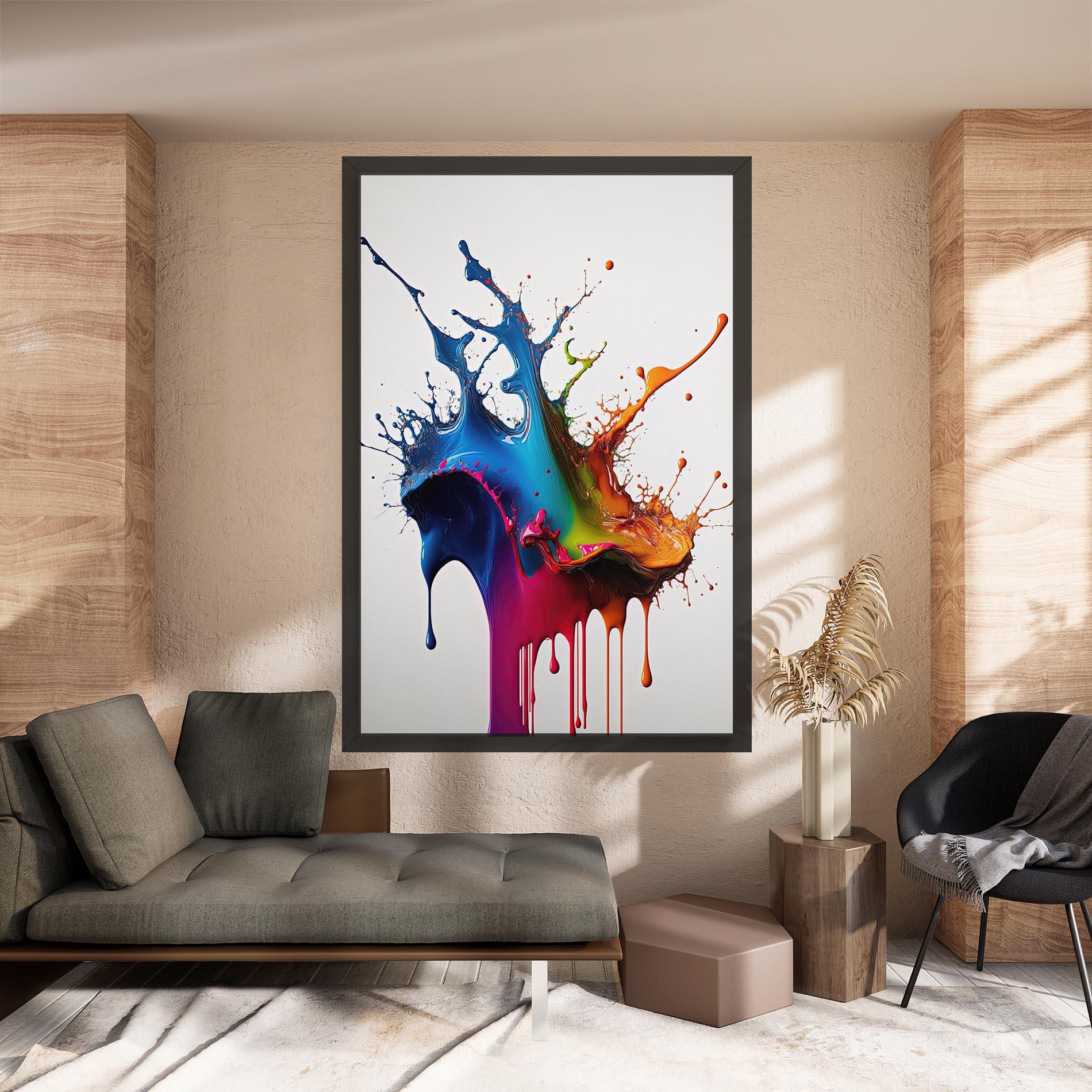 Tablou Canvas Yellow Blue Floating mockup 8