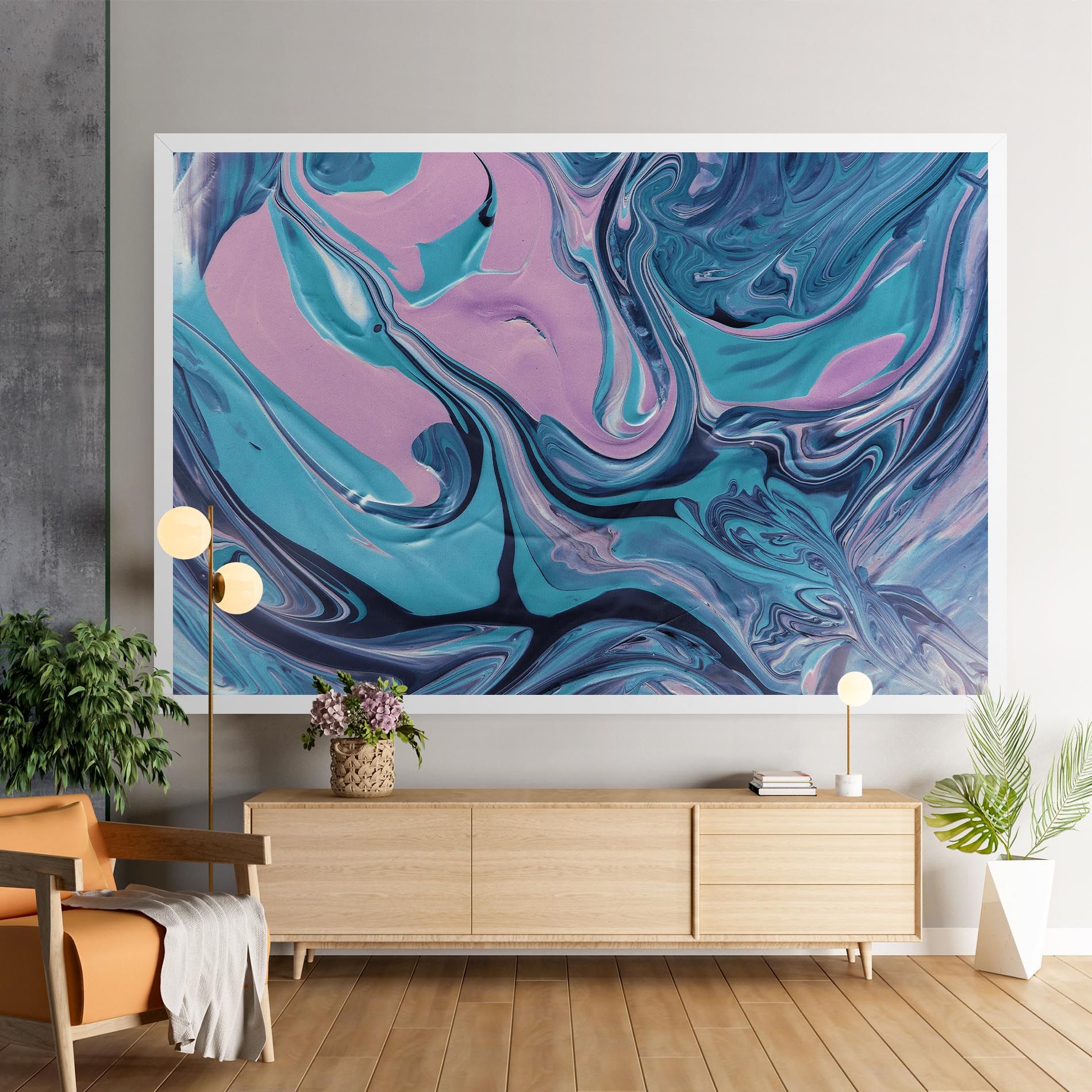 Abstract Blue And Pink mockup 9