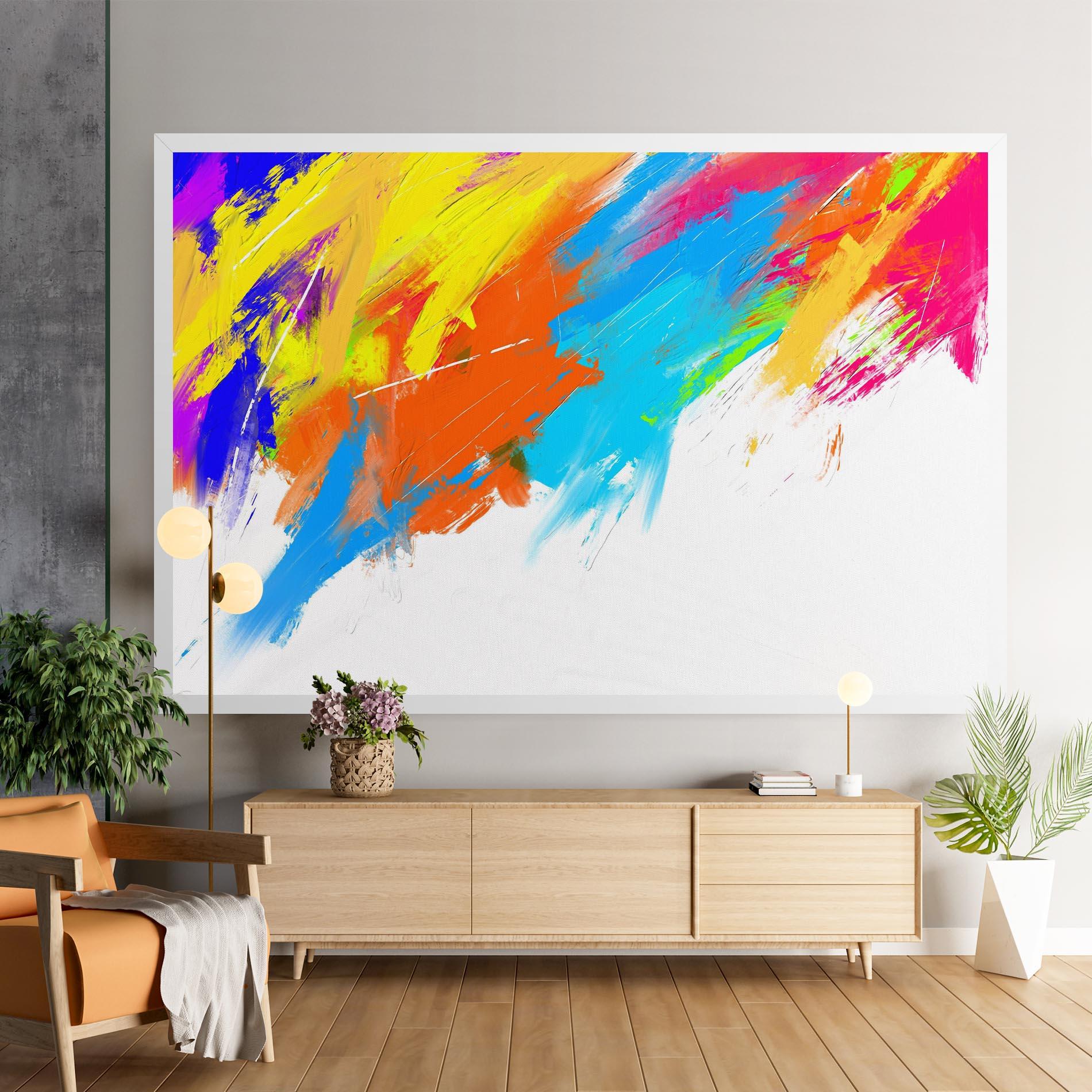 Tablou Canvas Abstract Blue Yellow mockup 9