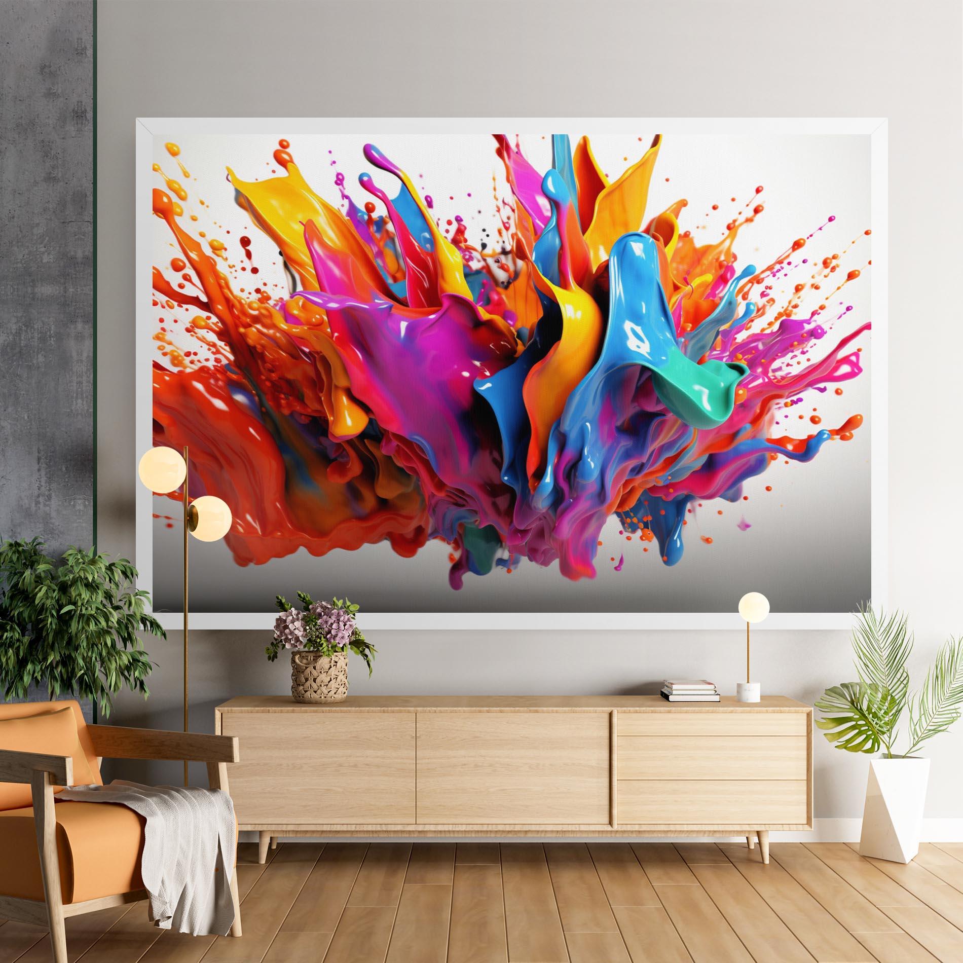 Tablou Canvas Blue Yellow Splash mockup 9