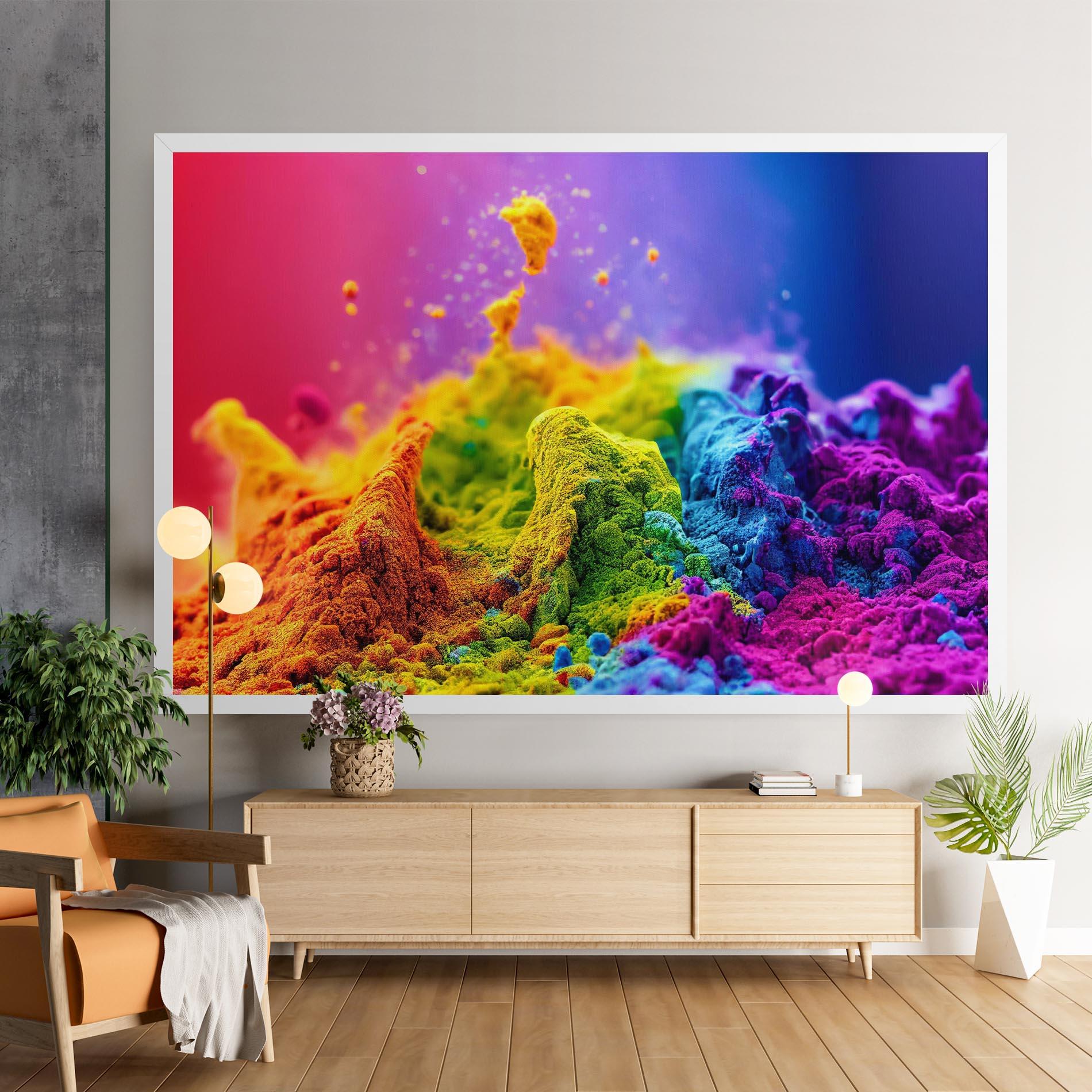 Tablou Canvas Color Powder Explosion mockup 9