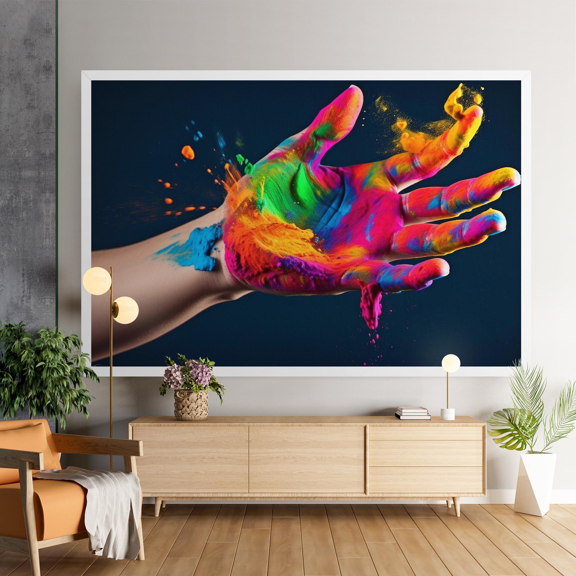 Tablou Canvas Colorful Hand mockup 9