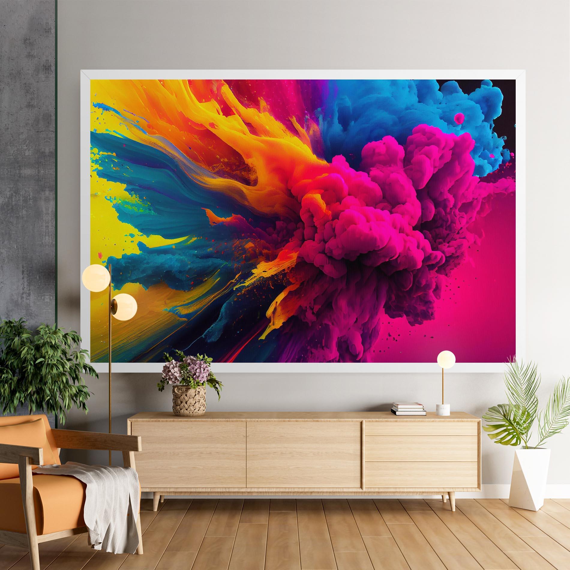 Tablou Canvas Colorful Paint Explosion mockup 9