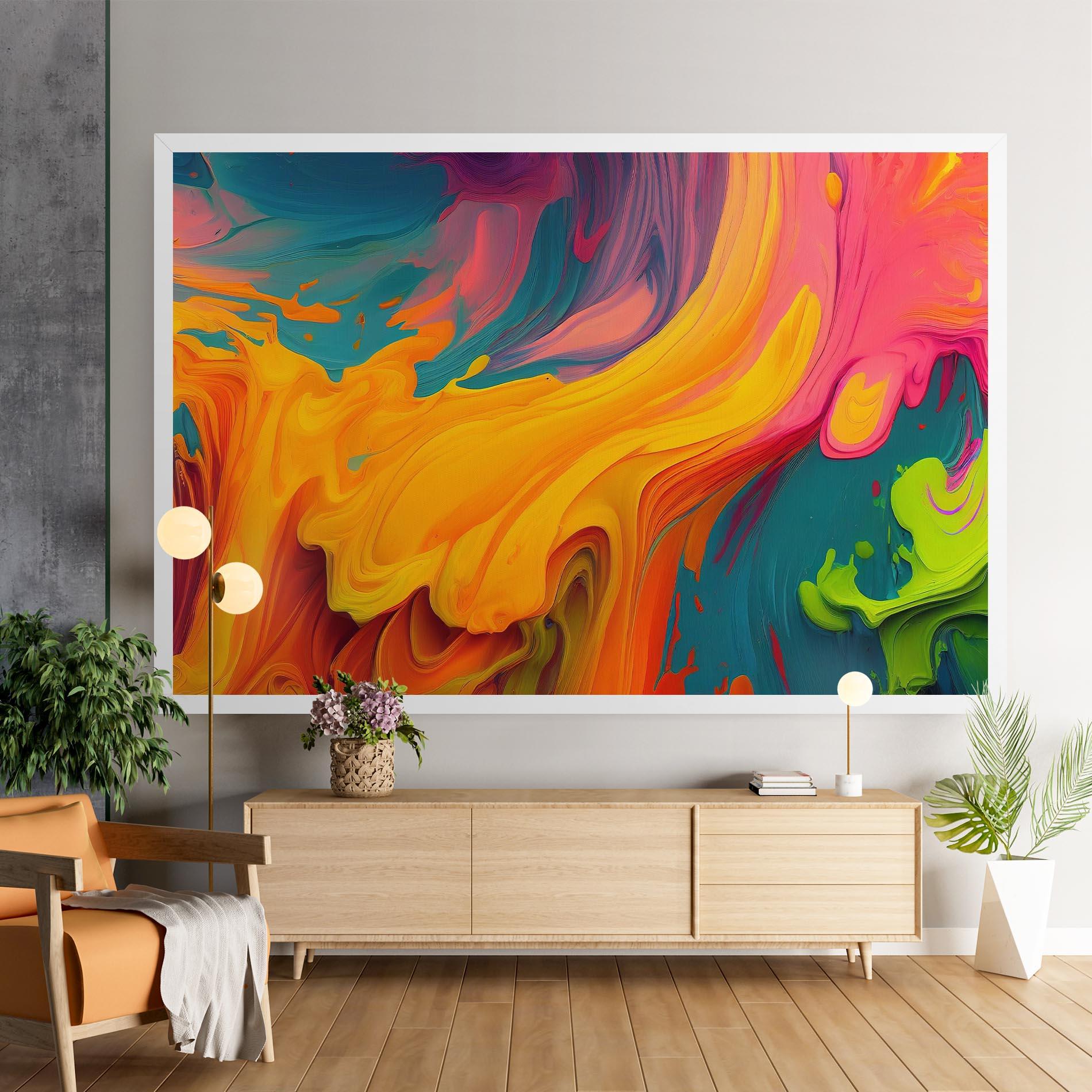 Tablou Canvas Dried Mixed Paint mockup 9