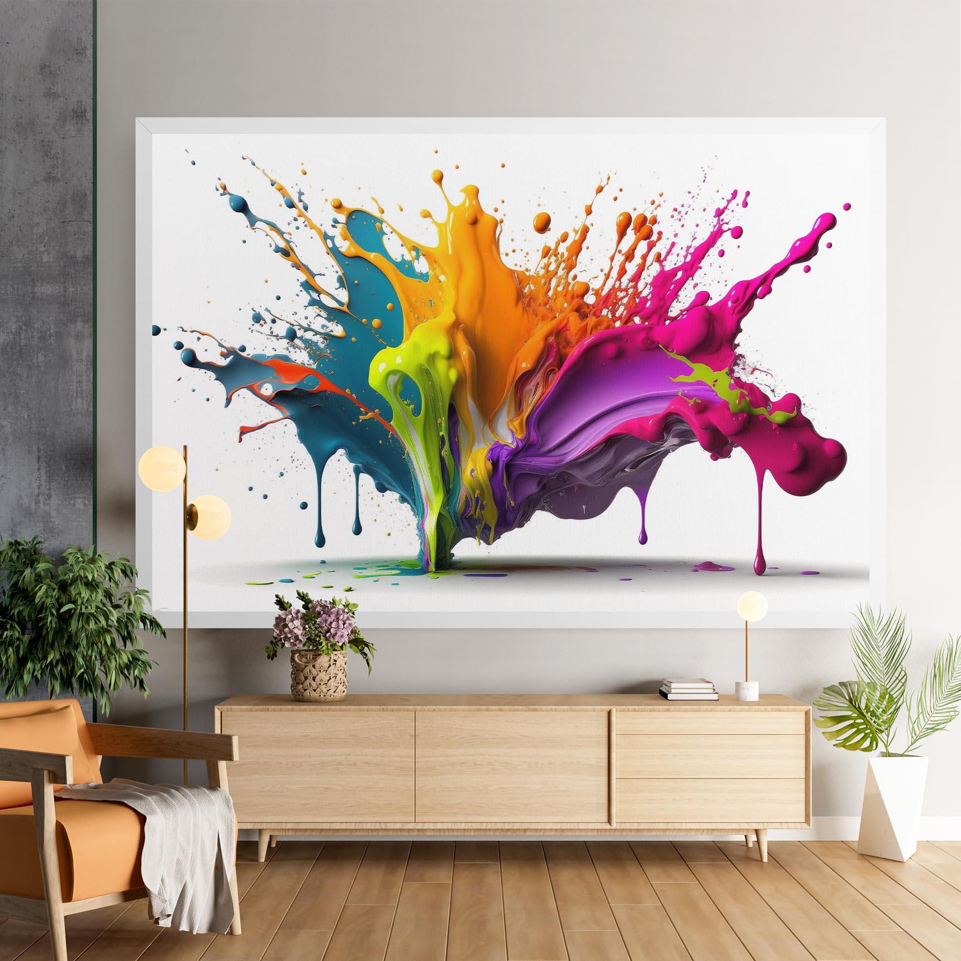 Tablou Canvas Exploding Mixed Liquid mockup 9