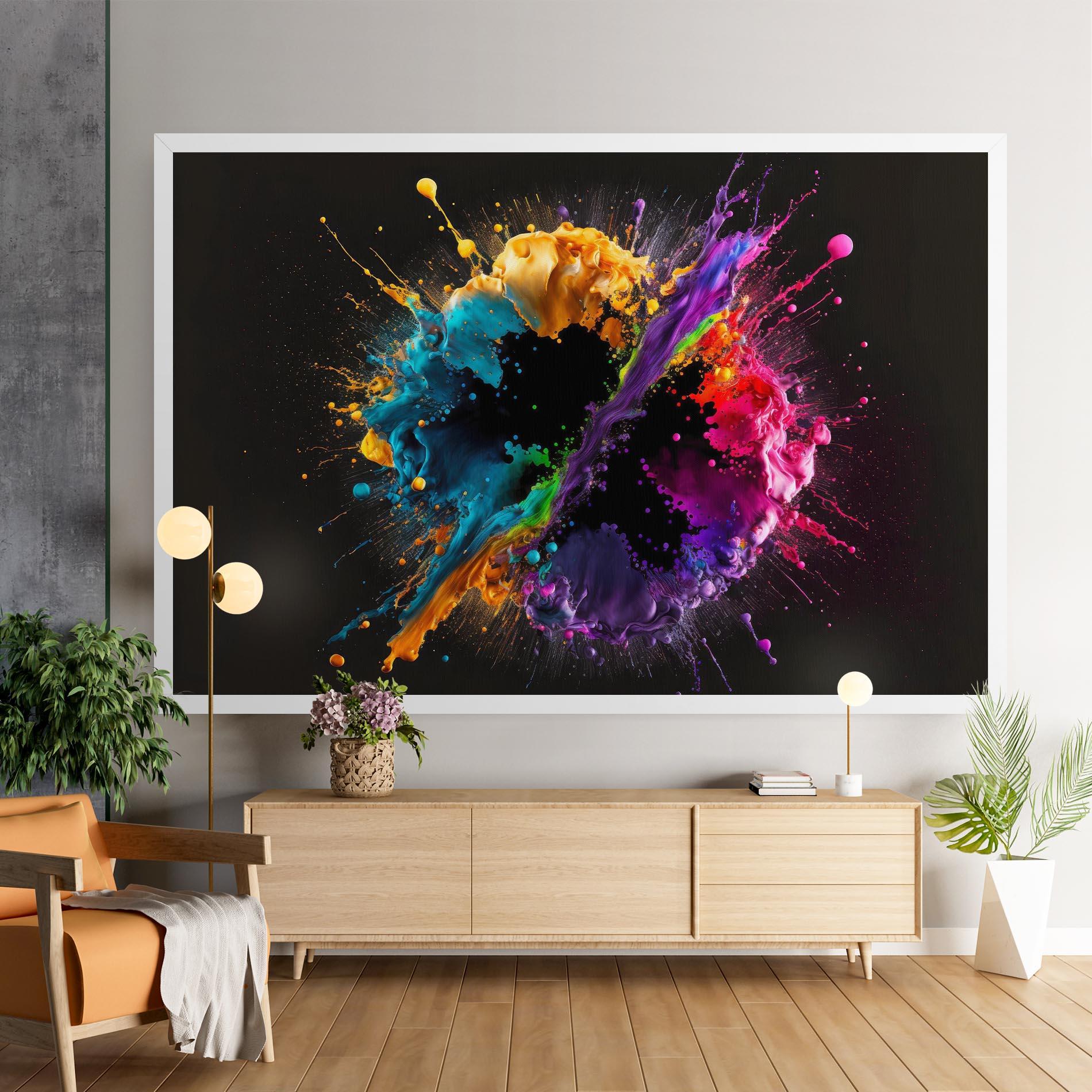 Tablou Canvas Oily Splash Explosion mockup 9