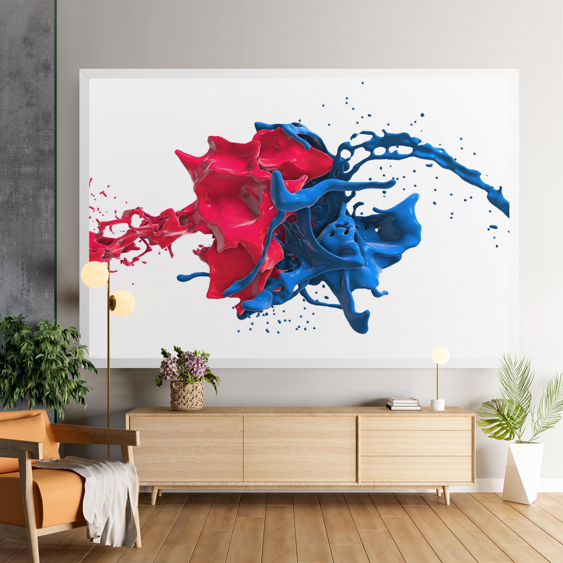 Tablou Canvas Pink And Blue Splash mockup 9