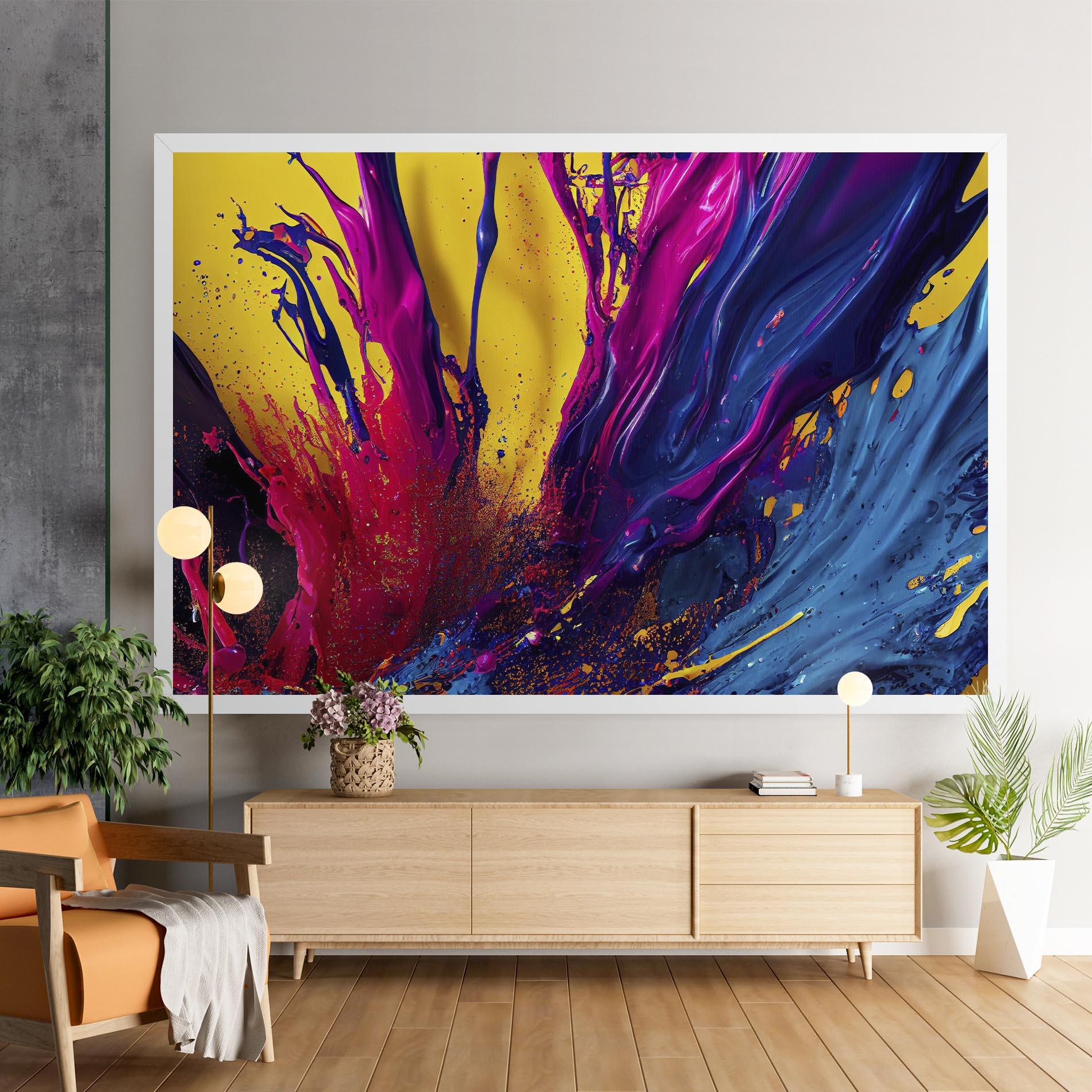 Tablou Canvas Purple And Blue Splash mockup 9