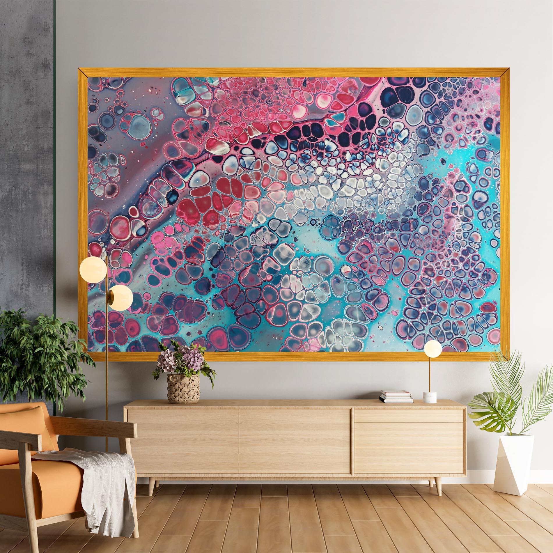 Tablou Canvas Abstract Blue Objects mockup 9