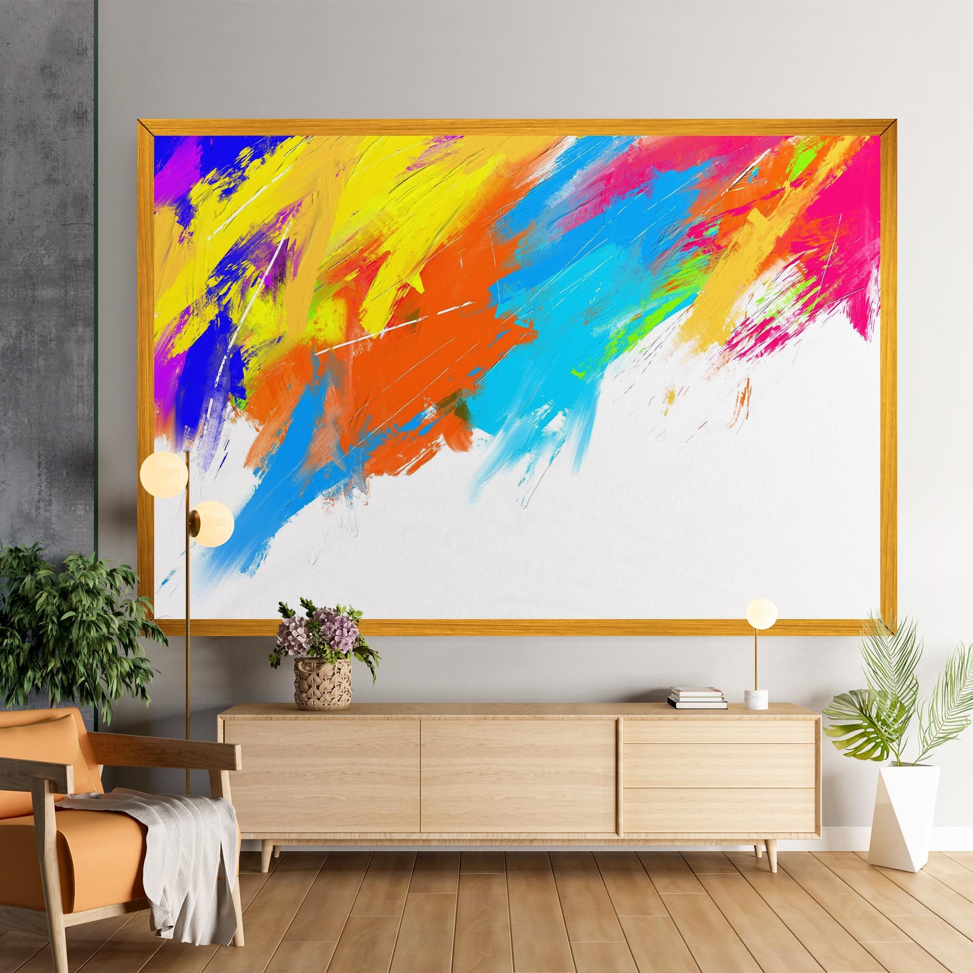 Abstract Blue Yellow mockup 9