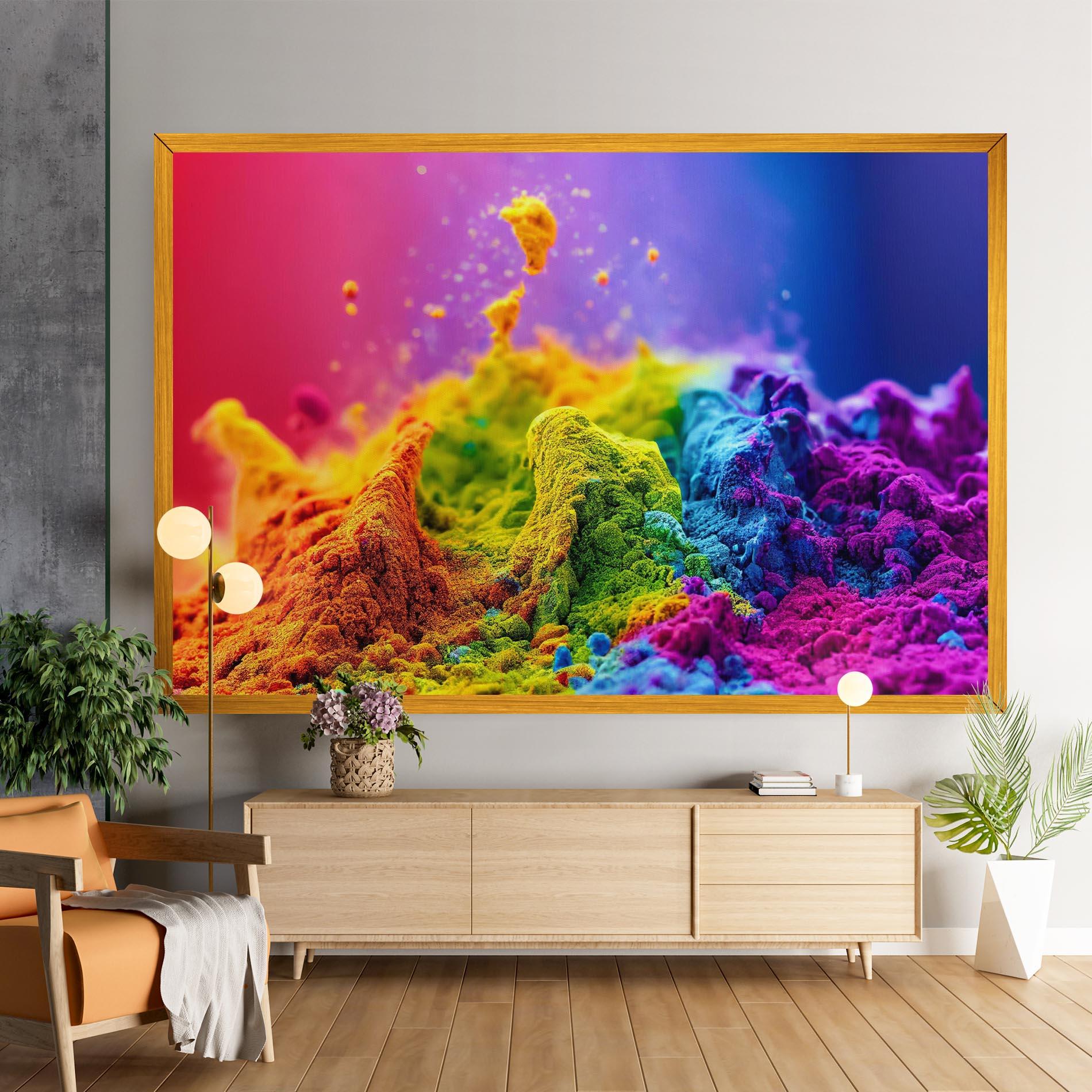 Tablou Canvas Color Powder Explosion mockup 9