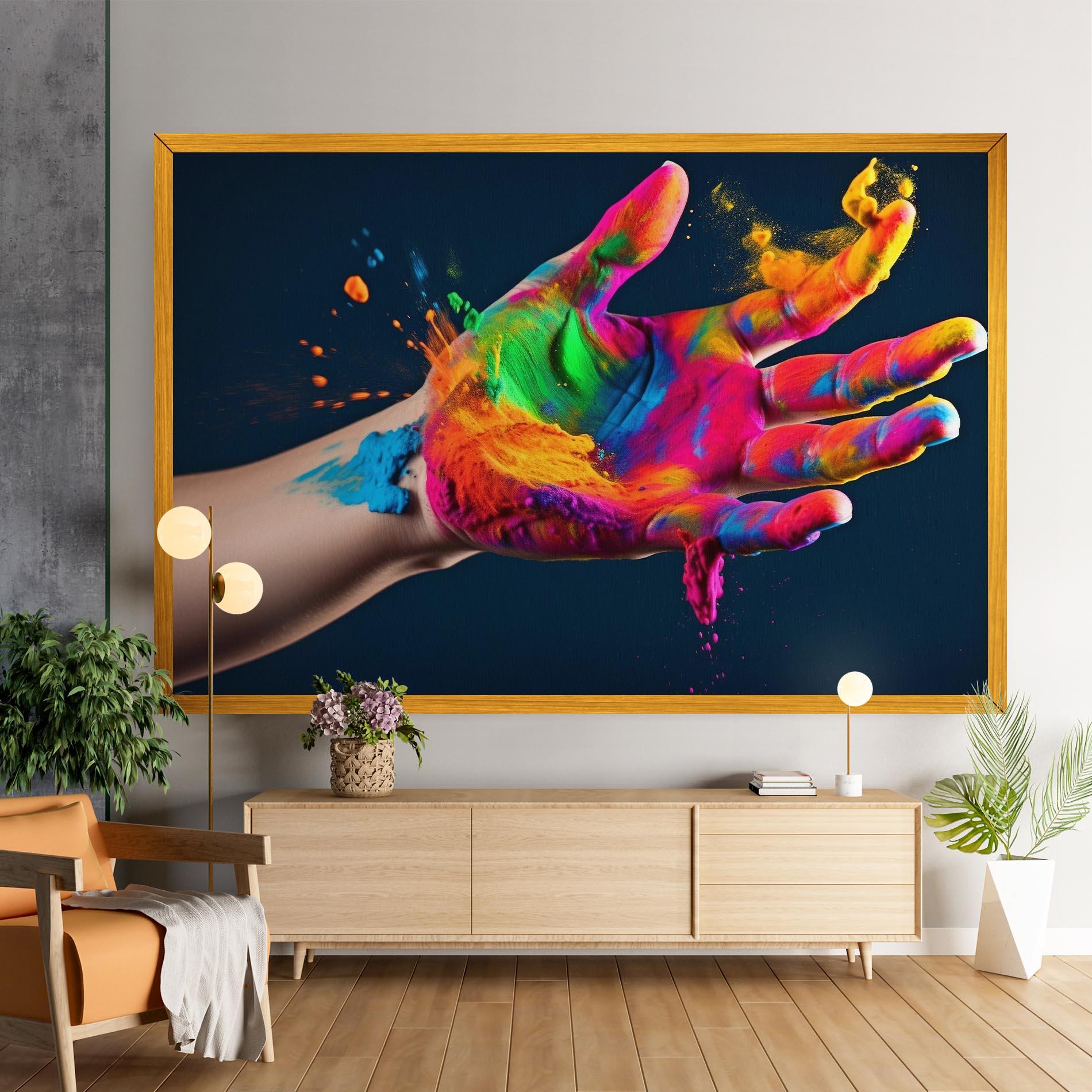 Tablou Canvas Colorful Hand mockup 9
