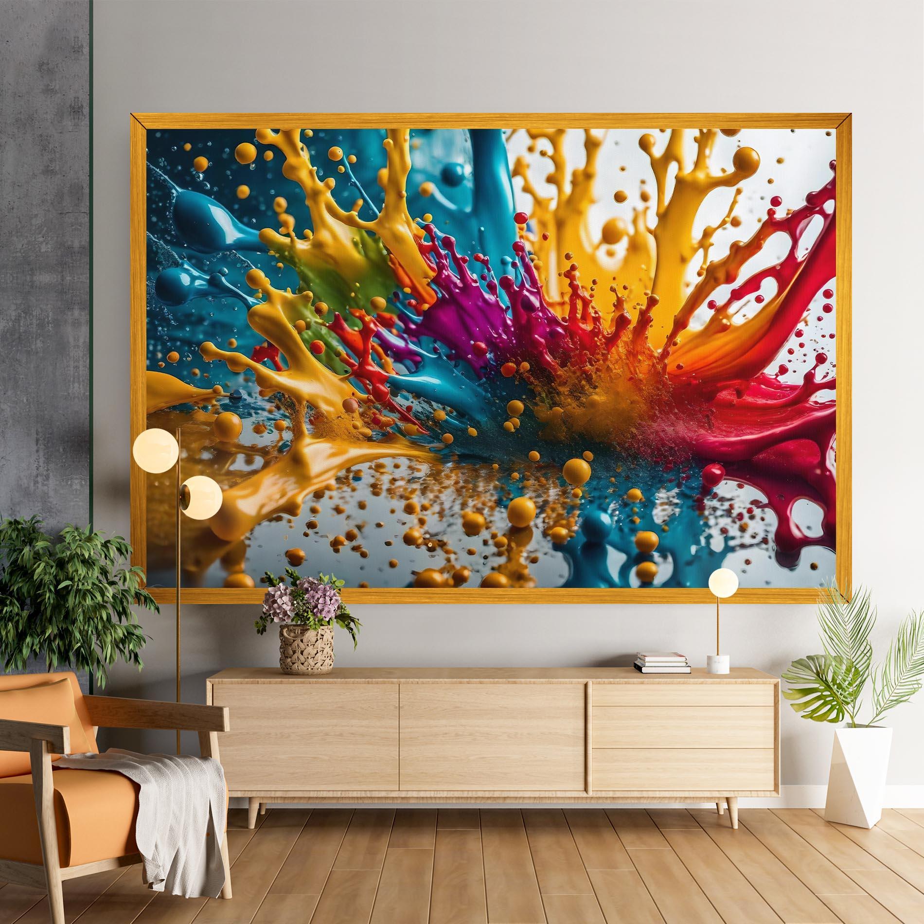 Tablou Canvas Colorful Water Splash mockup 9