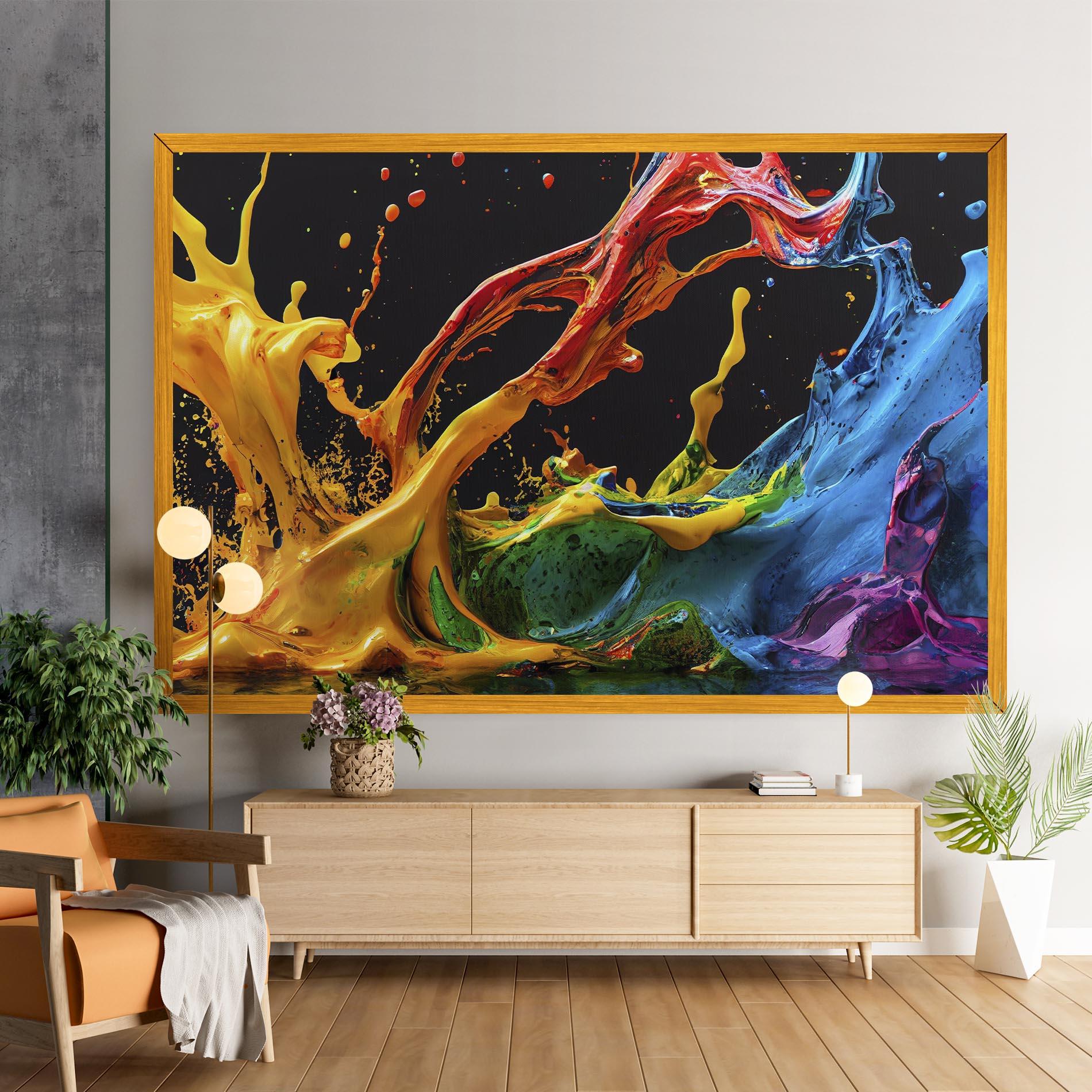 Tablou Canvas Floating Yellow Splay mockup 9