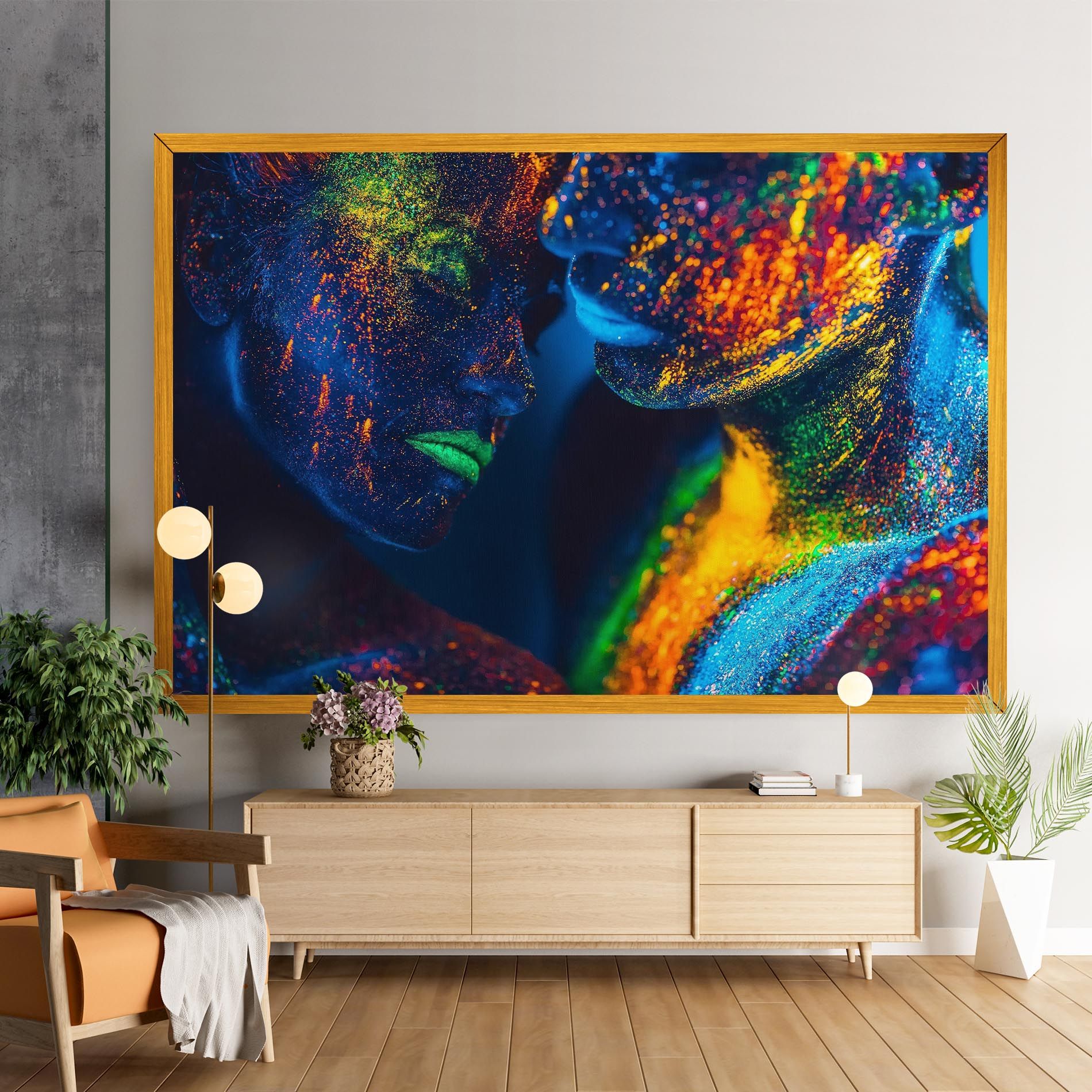 Fluorescent Green Lips mockup 9