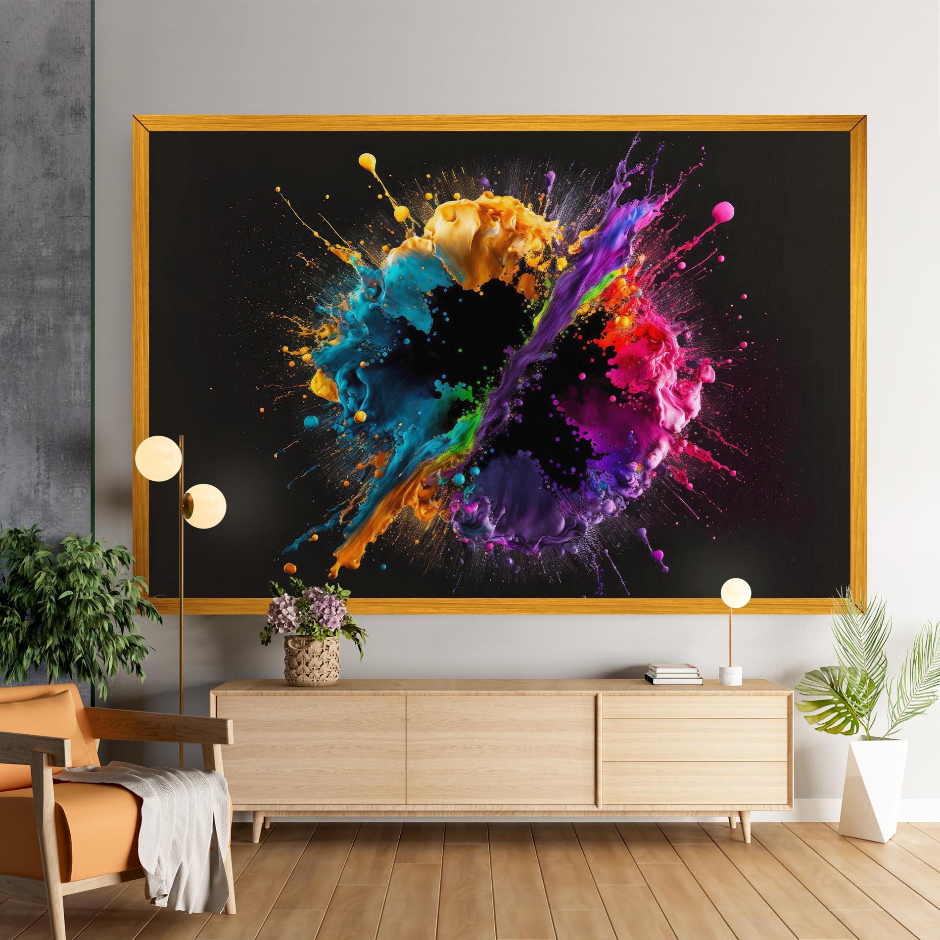 Tablou Canvas Oily Splash Explosion mockup 9