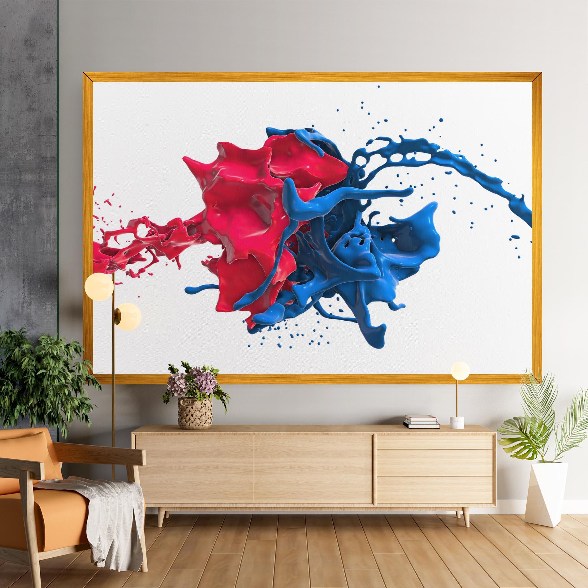 Tablou Canvas Pink And Blue Splash mockup 9