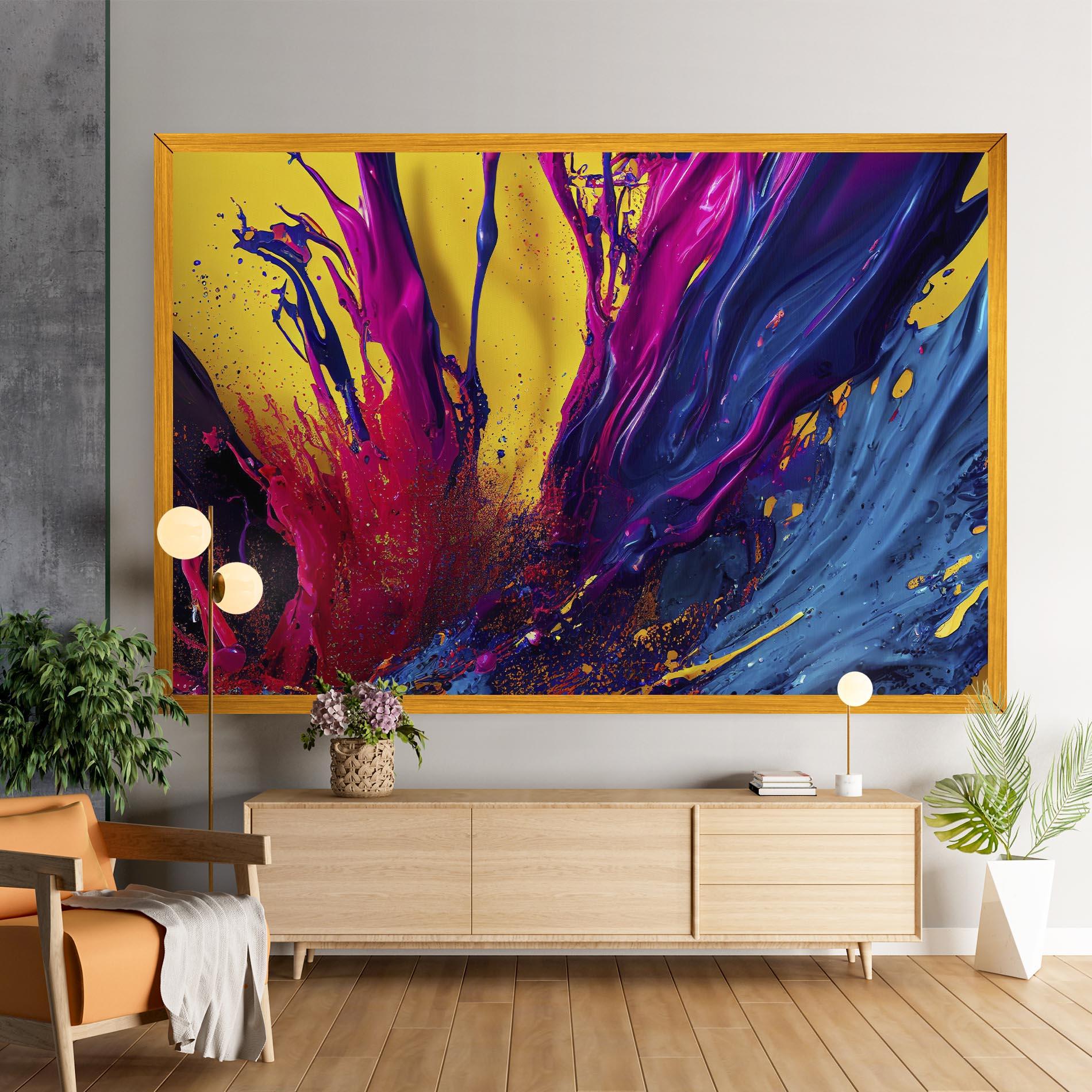 Tablou Canvas Purple And Blue Splash mockup 9