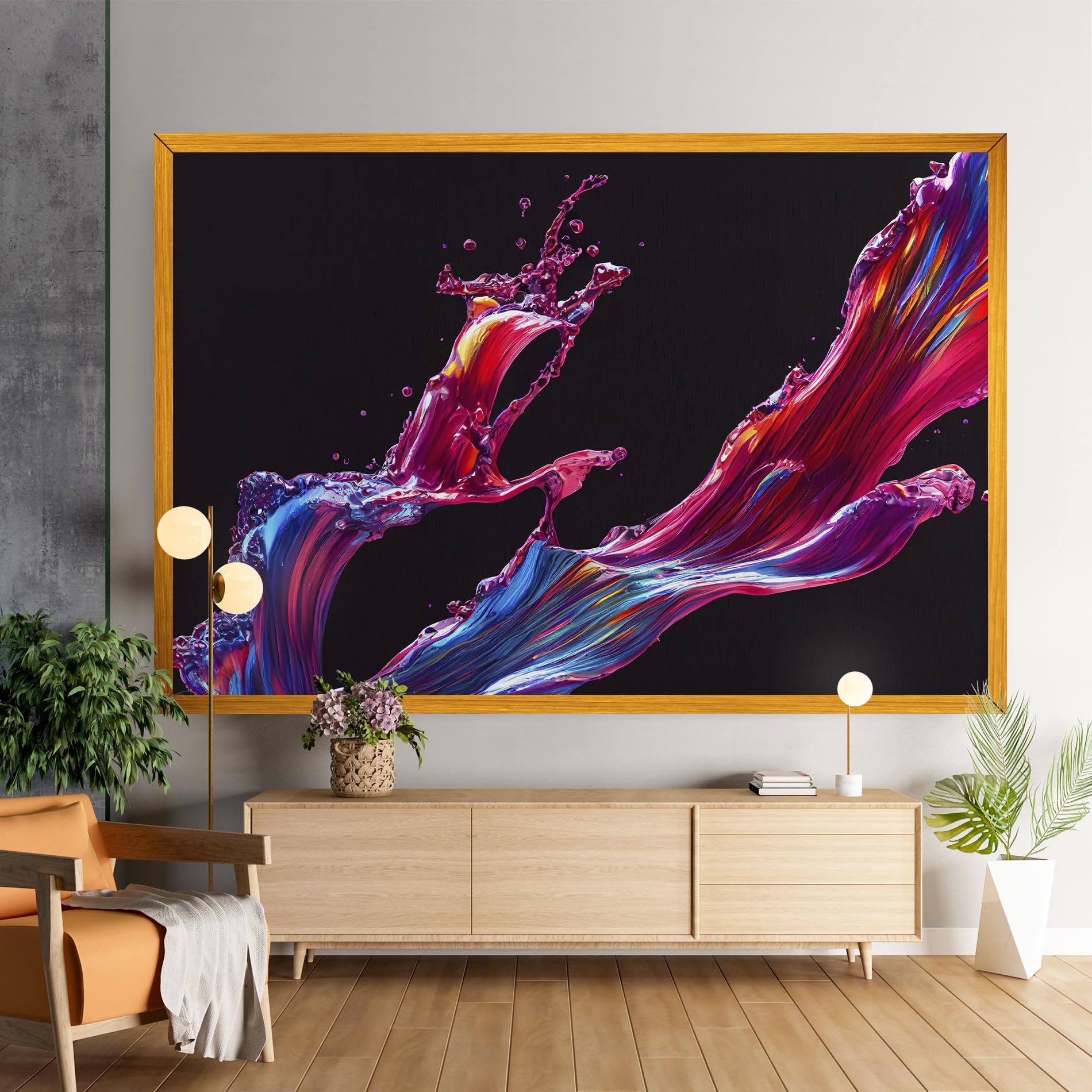 Purple Floating Paint mockup 9