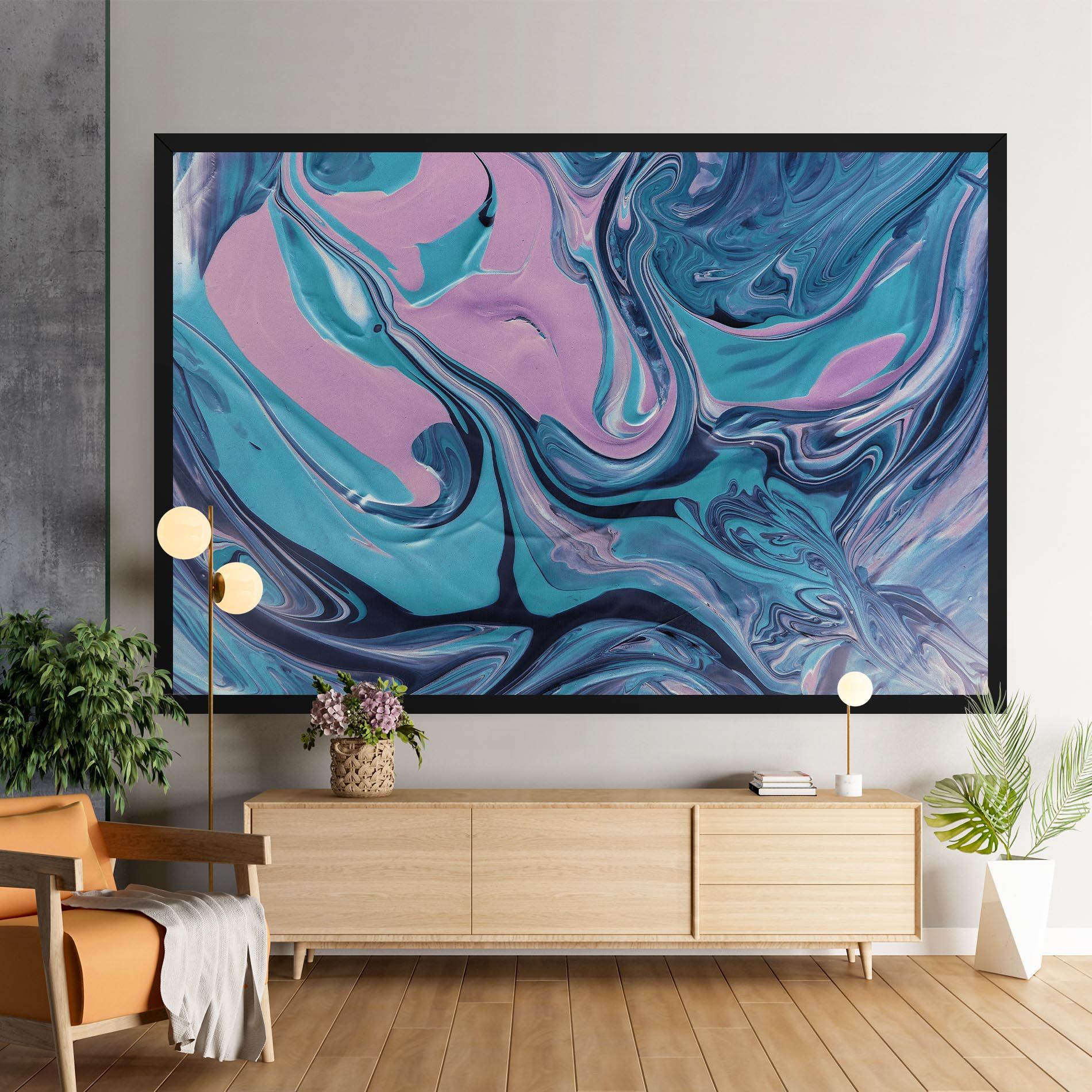 Abstract Blue And Pink mockup 9