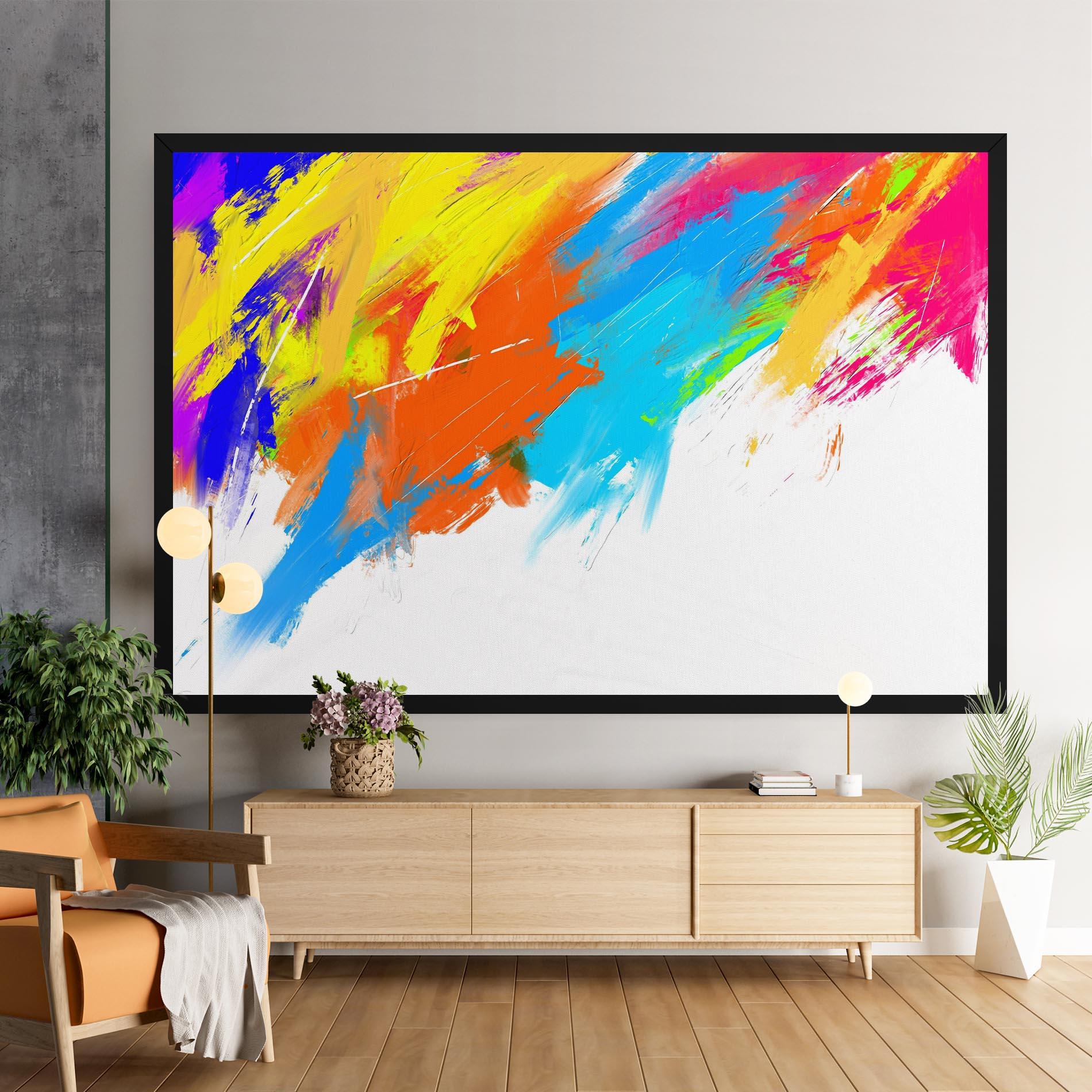 Tablou Canvas Abstract Blue Yellow mockup 9