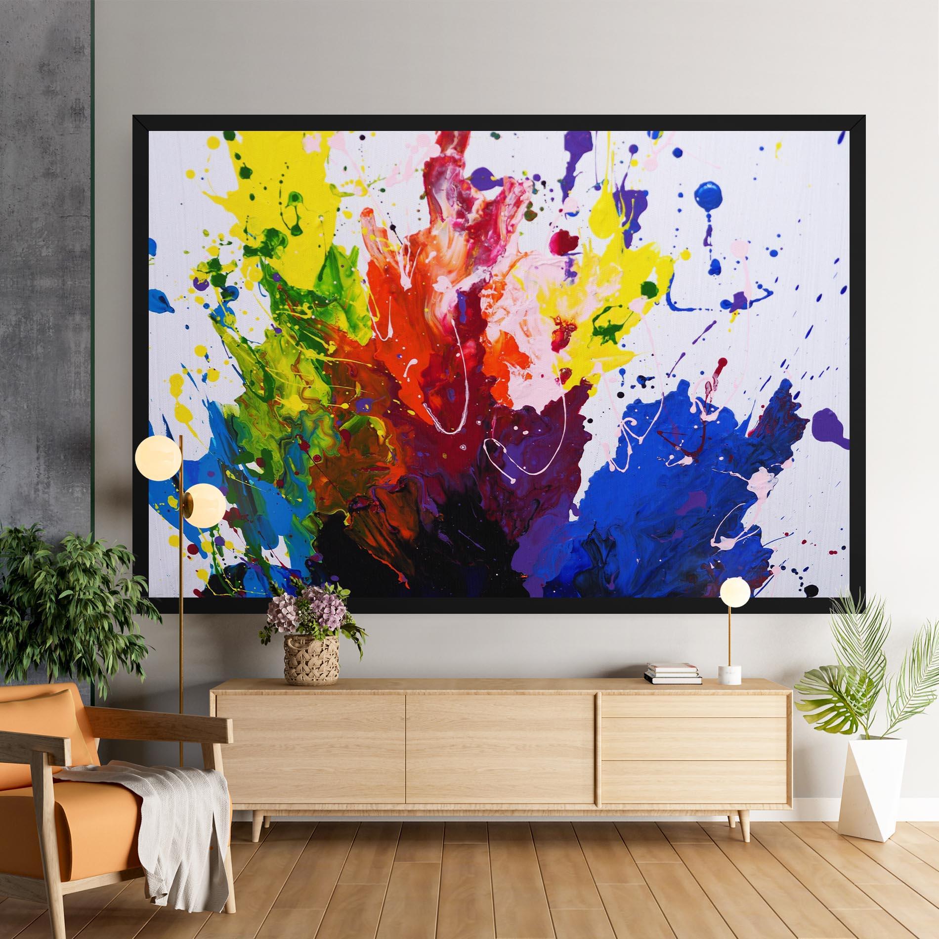 Tablou Canvas Blue Purple Exploding mockup 9