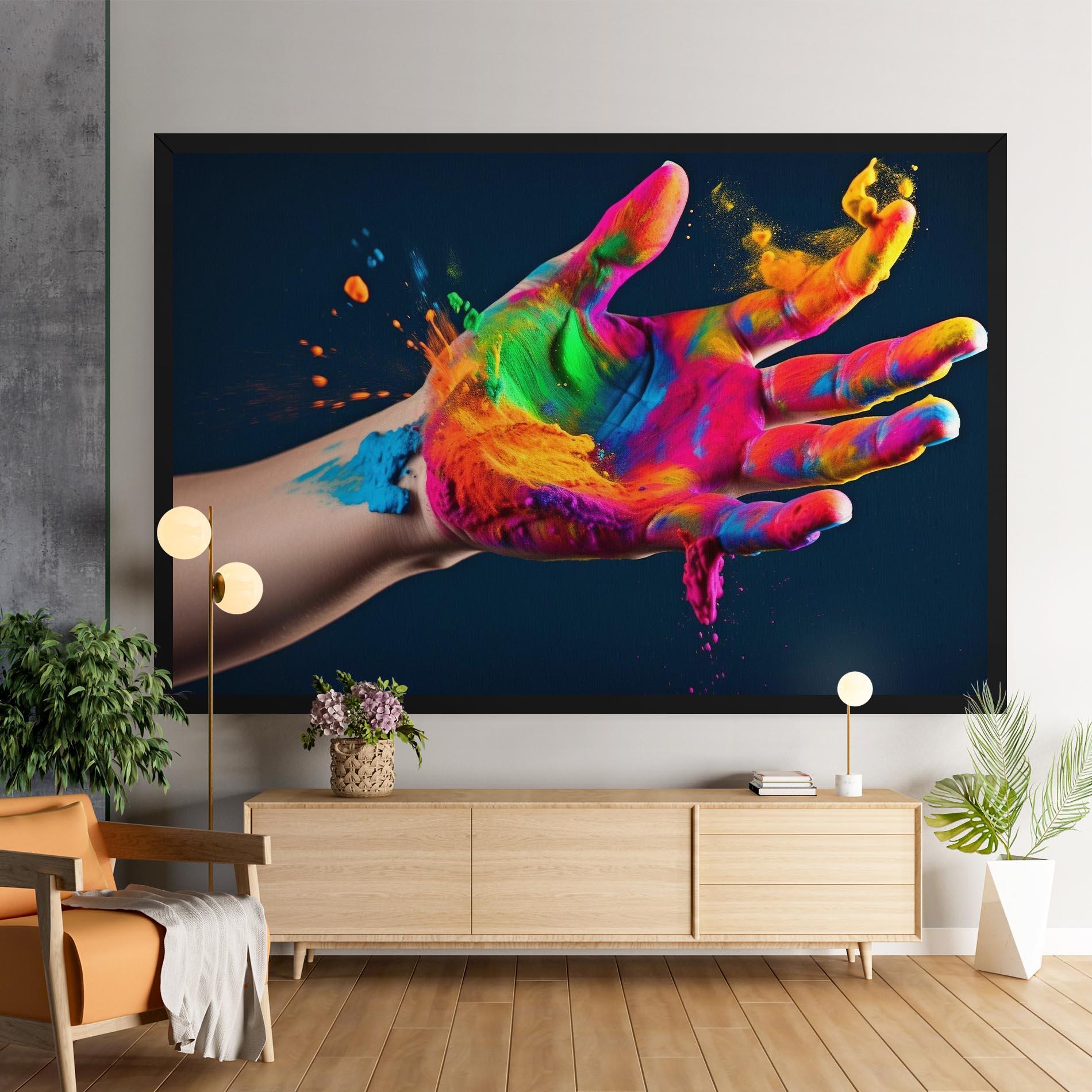 Tablou Canvas Colorful Hand mockup 9